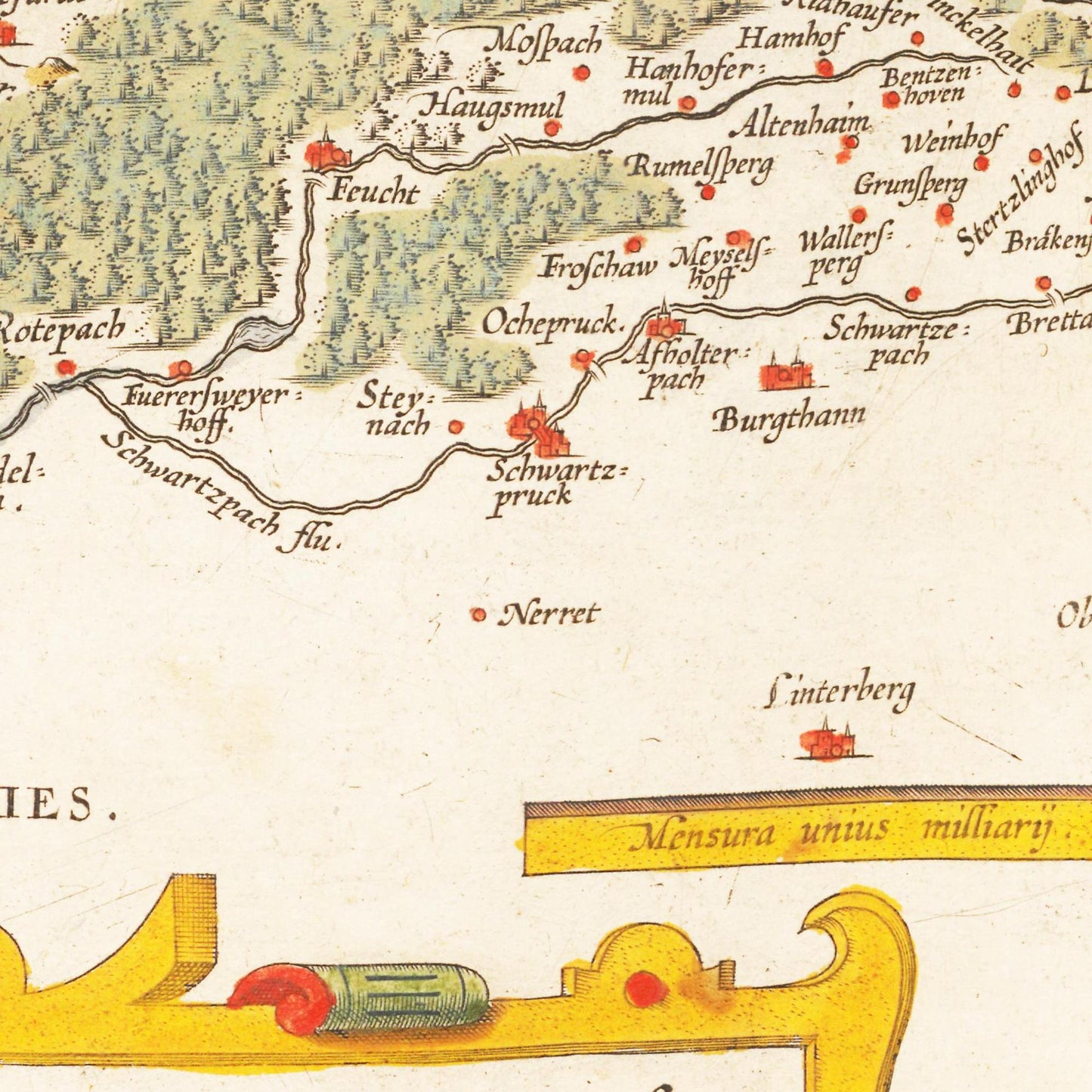 Historische Landkarte Nürnberg um 1609