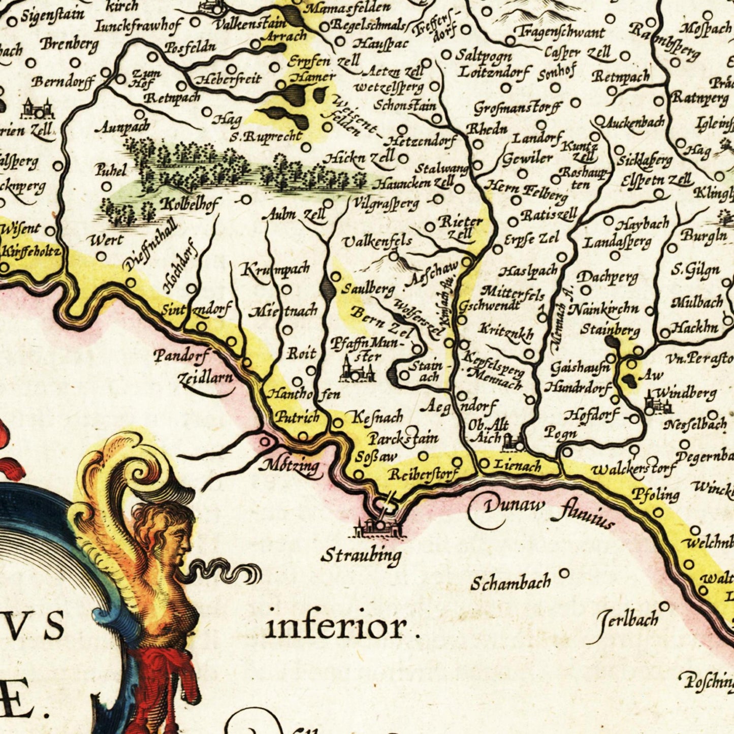 Historische Landkarte Oberpfalz um 1647