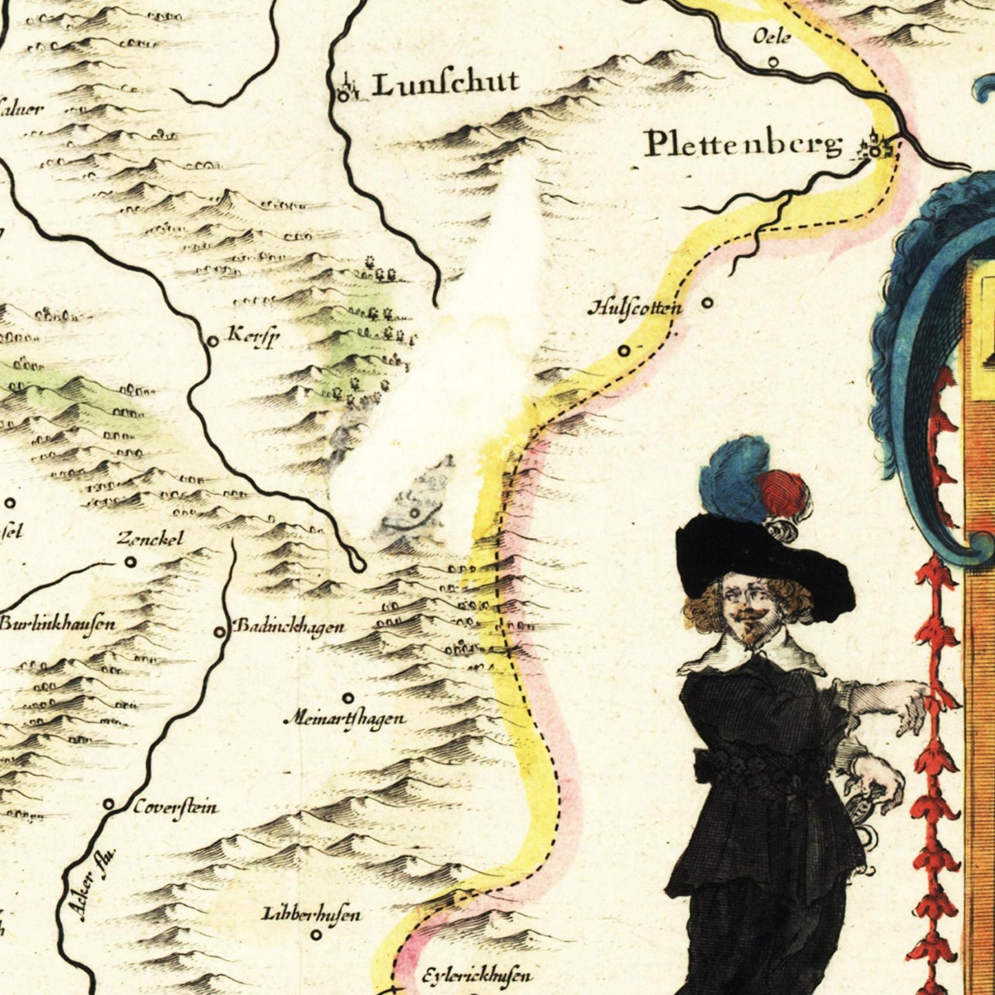 Historische Landkarte Ravensburg um 1647