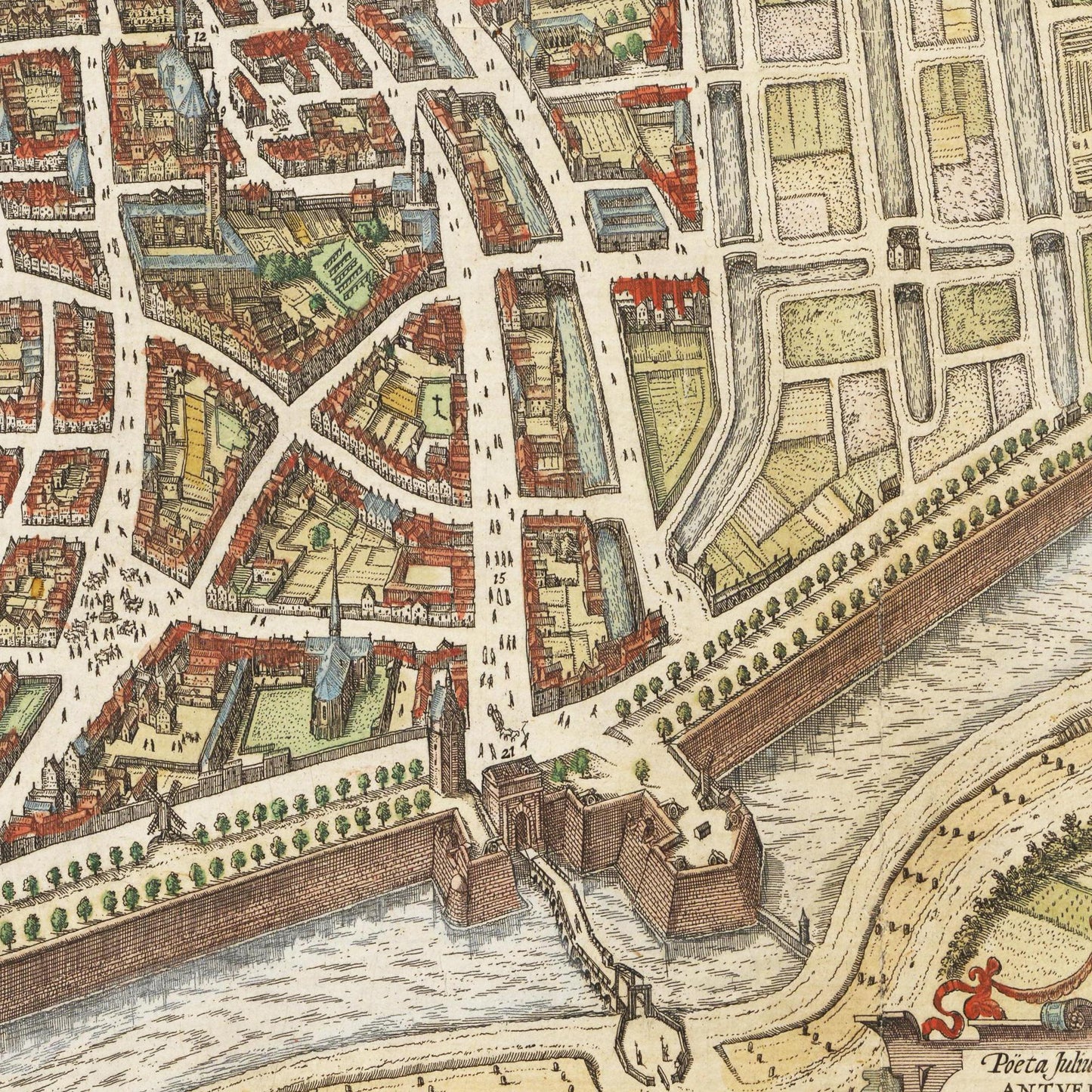 Historische Stadtansicht Antwerpen um 1620