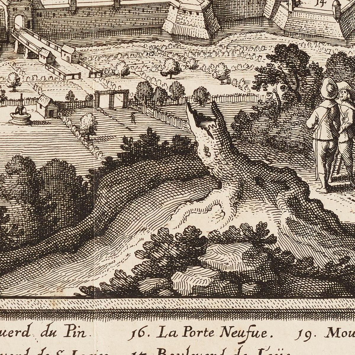 Historische Stadtansicht Genf um 1650