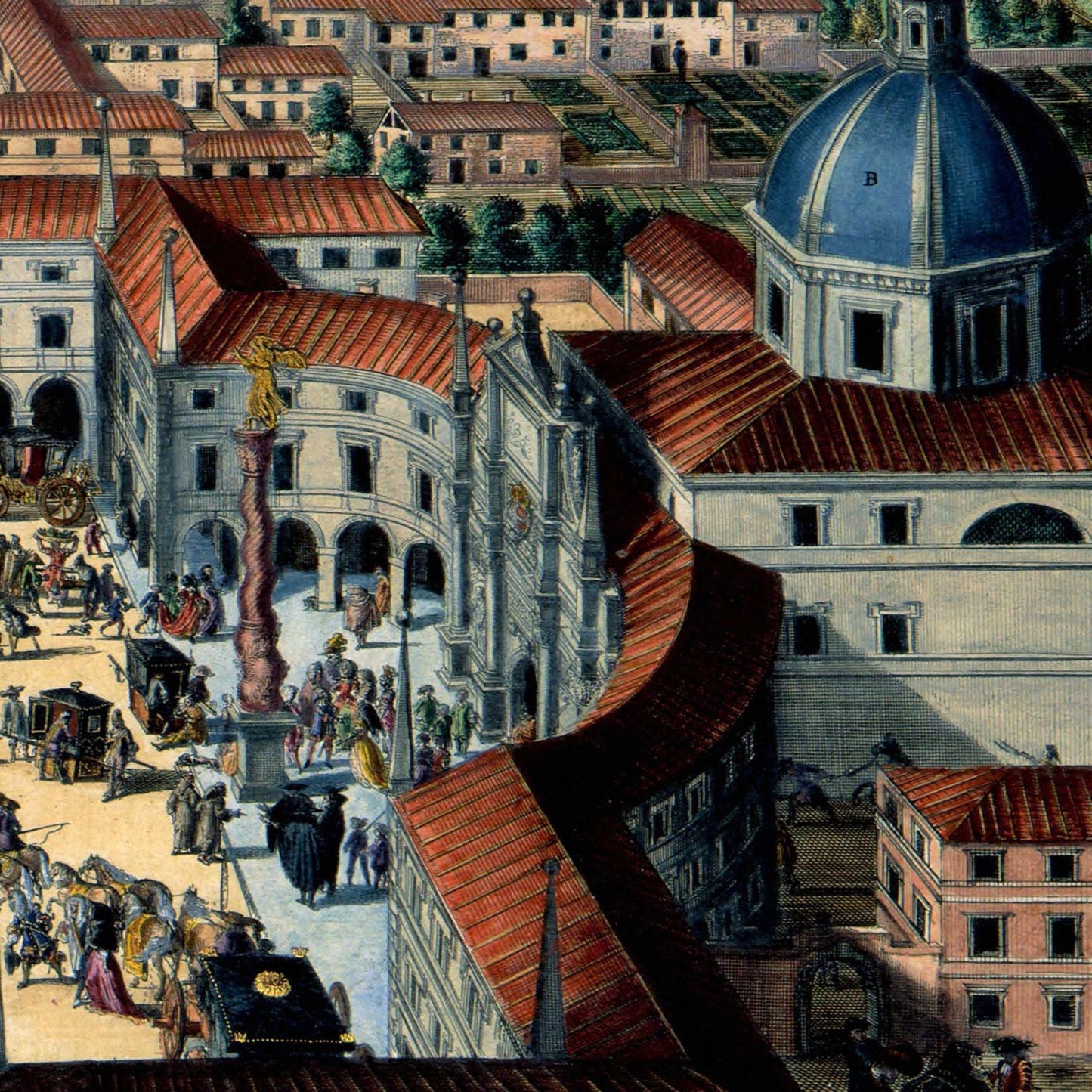 Historische Stadtansicht Turin um 1682