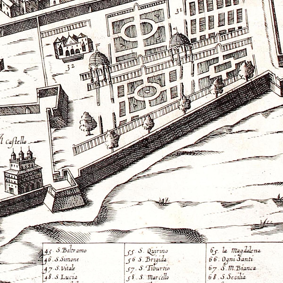 Historischer Stadtplan Parma um 1567