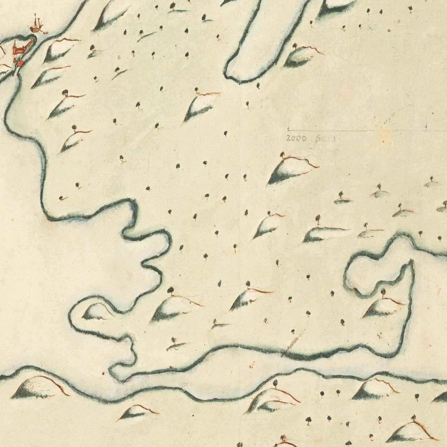 Historischer Stadtplan Stockholm um 1642