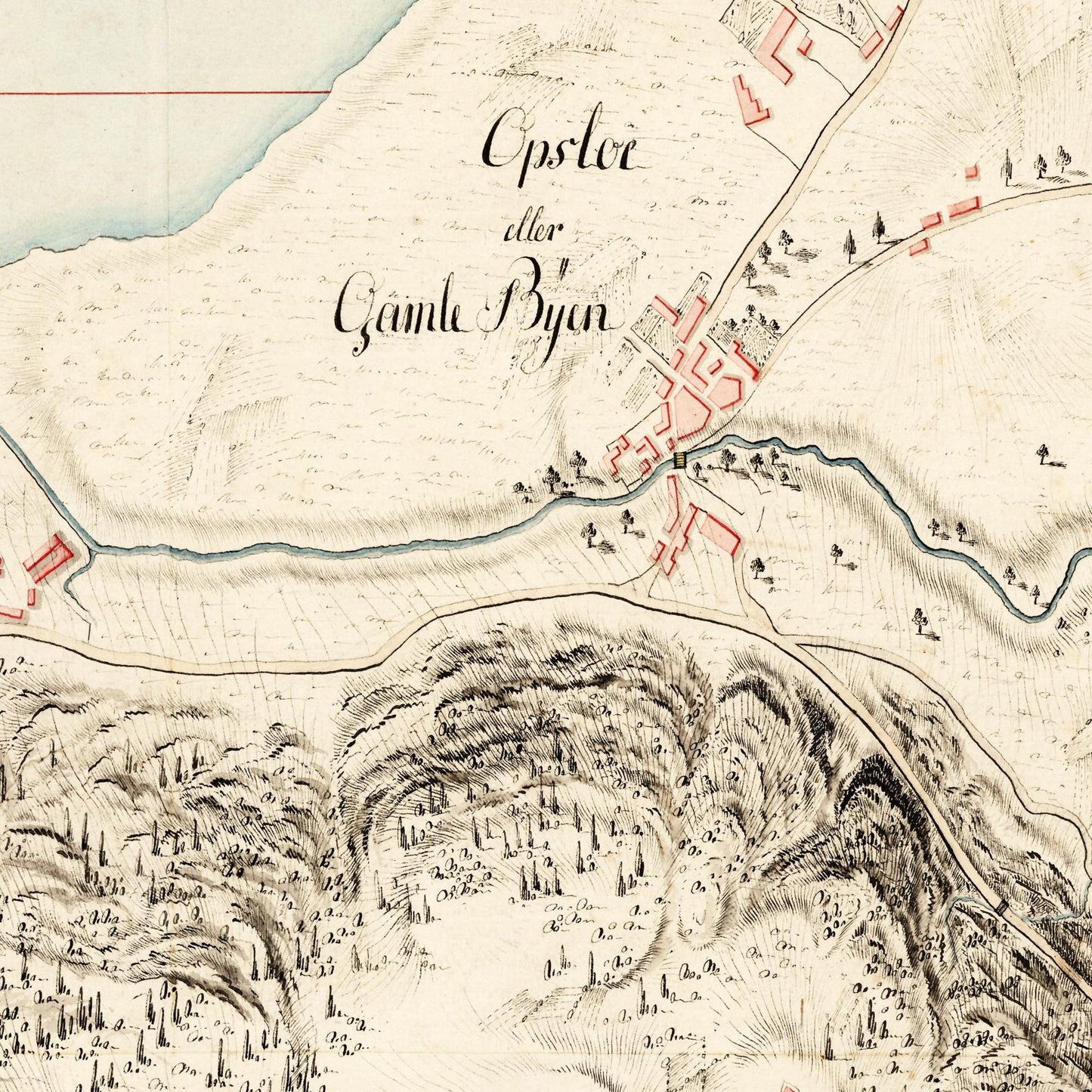 Historischer Stadtplan Oslo um 1774
