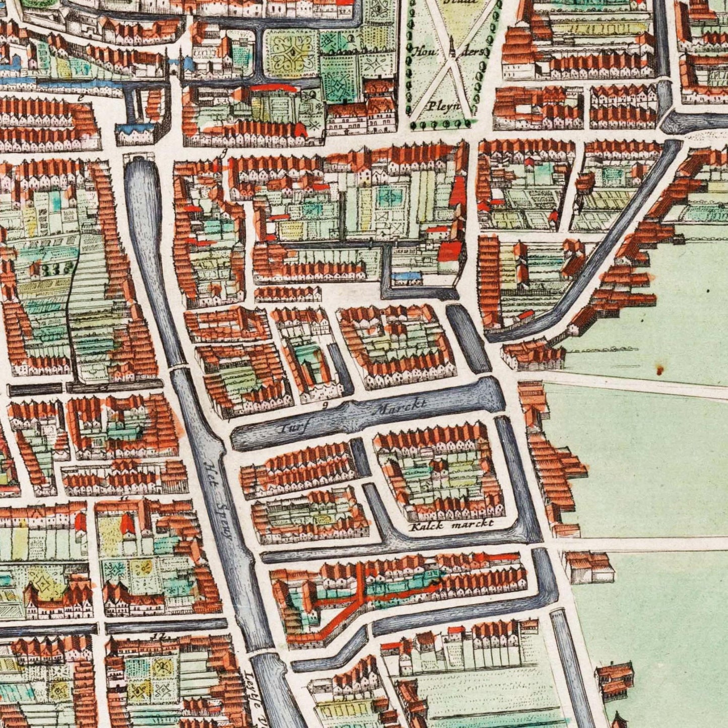Historischer Stadtplan Den Haag um 1649