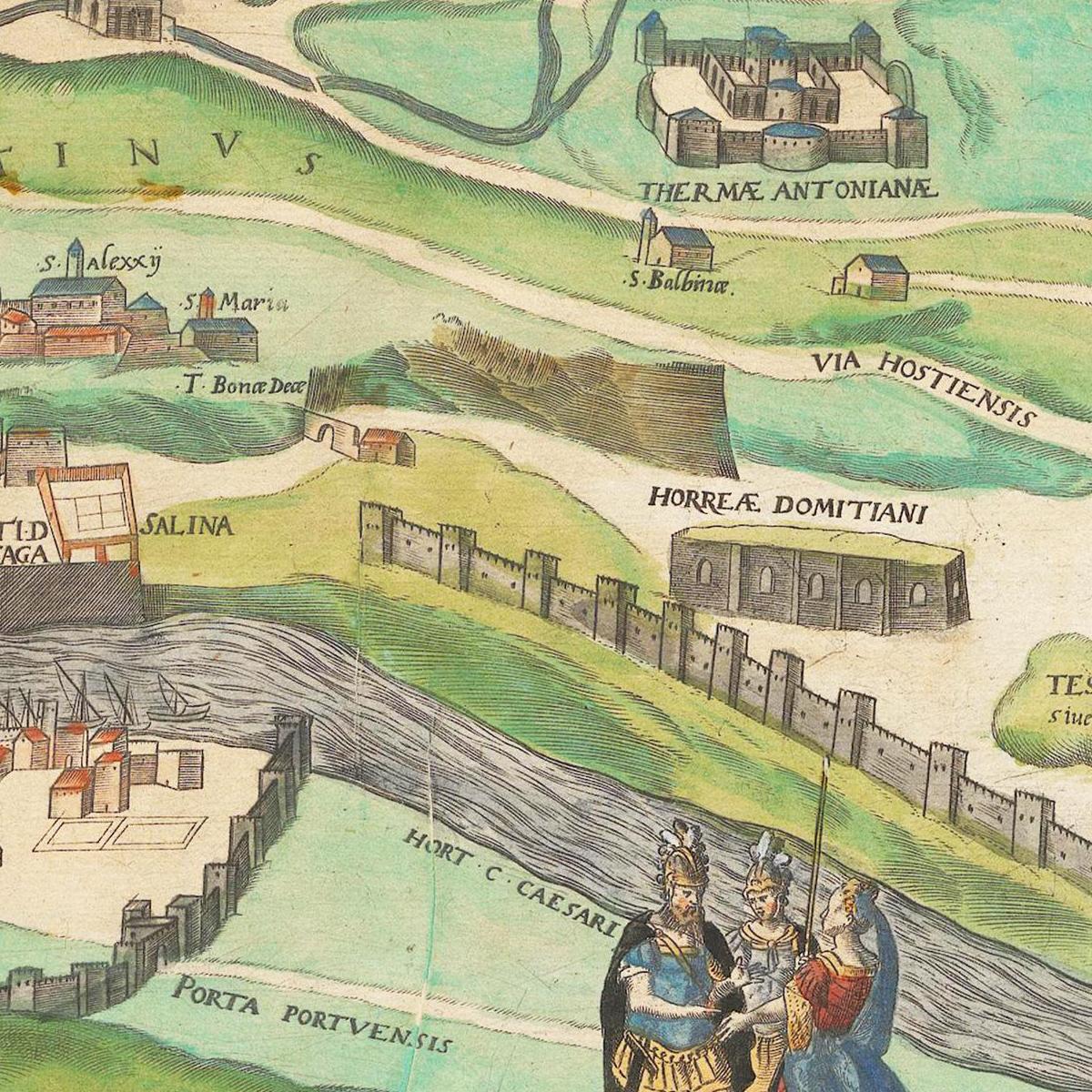 Historische Stadtansicht Rom um 1609