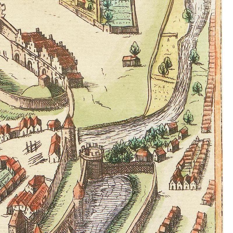 Historische Stadtansicht Posen um 1609