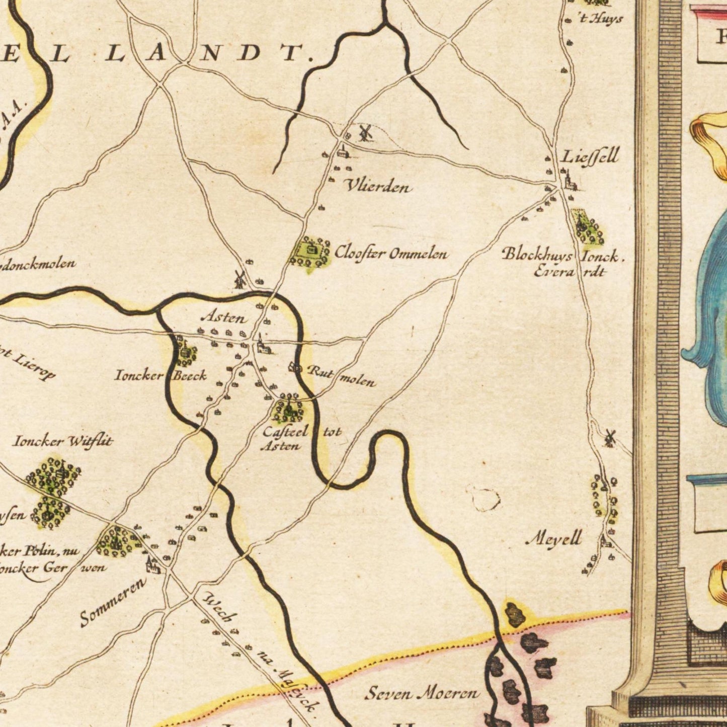 Historische Landkarte Brabant um 1635