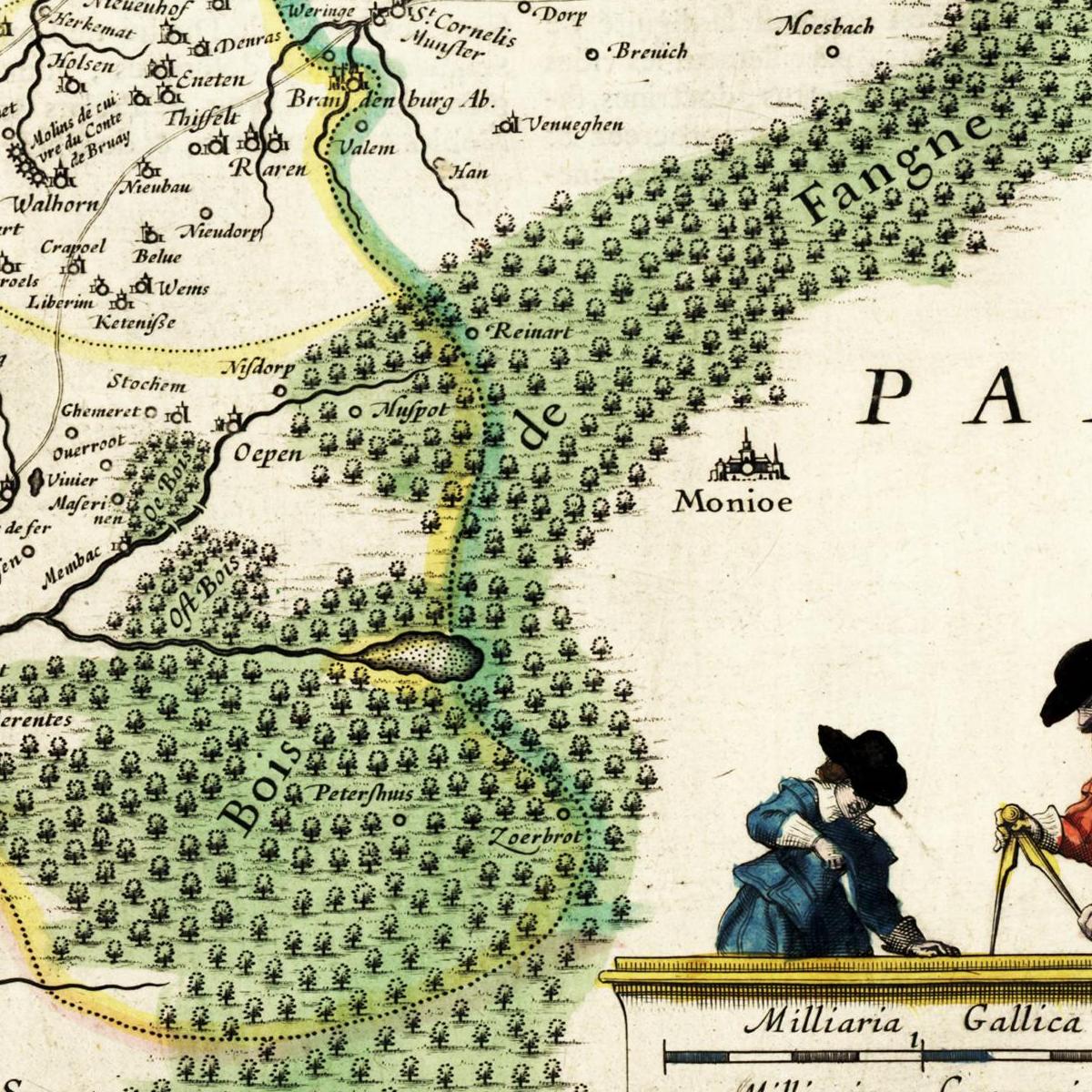 Historische Landkarte Limburg um 1647