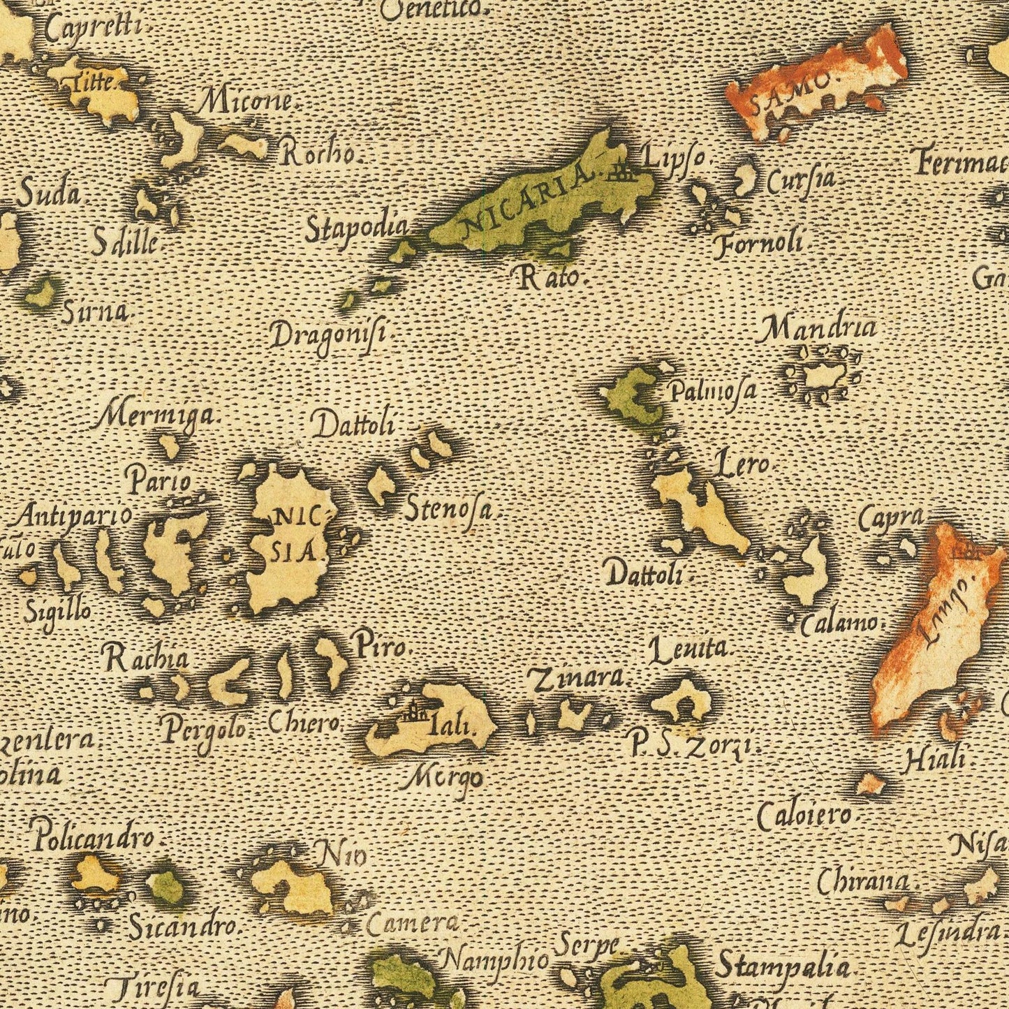 Historische Landkarte Griechenland um 1609