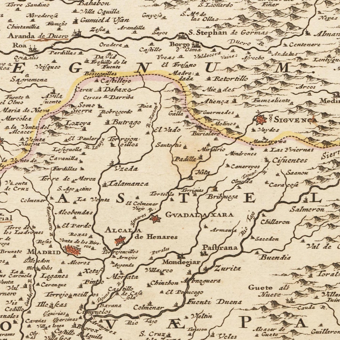 Historische Landkarte Galicien um 1698
