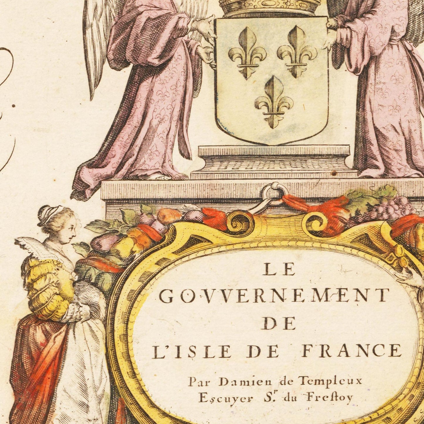 Historische Landkarte Île-de-France um 1698