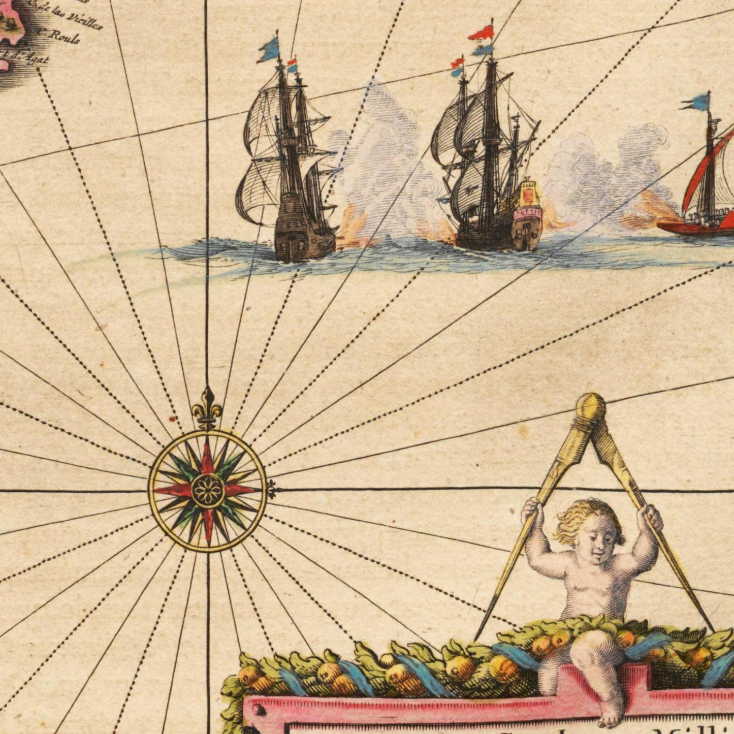 Historische Landkarte Provence um 1635