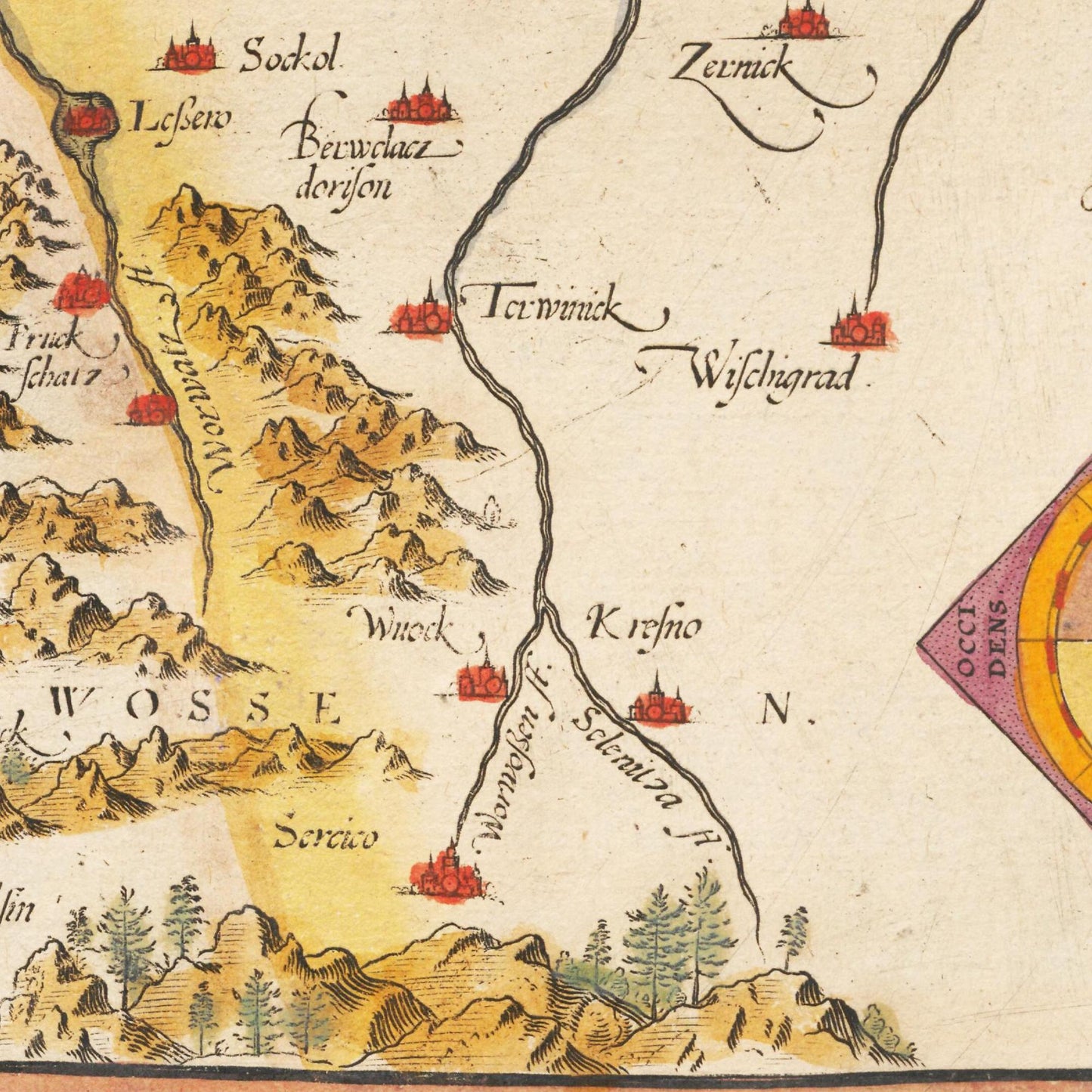 Historische Landkarte Kroatien um 1609