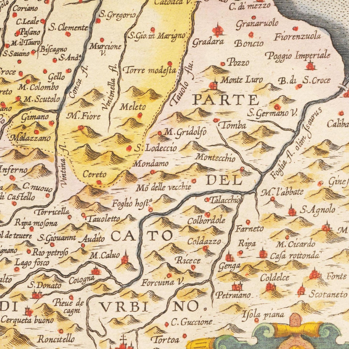 Historische Landkarte Emilia-Romagna um 1609