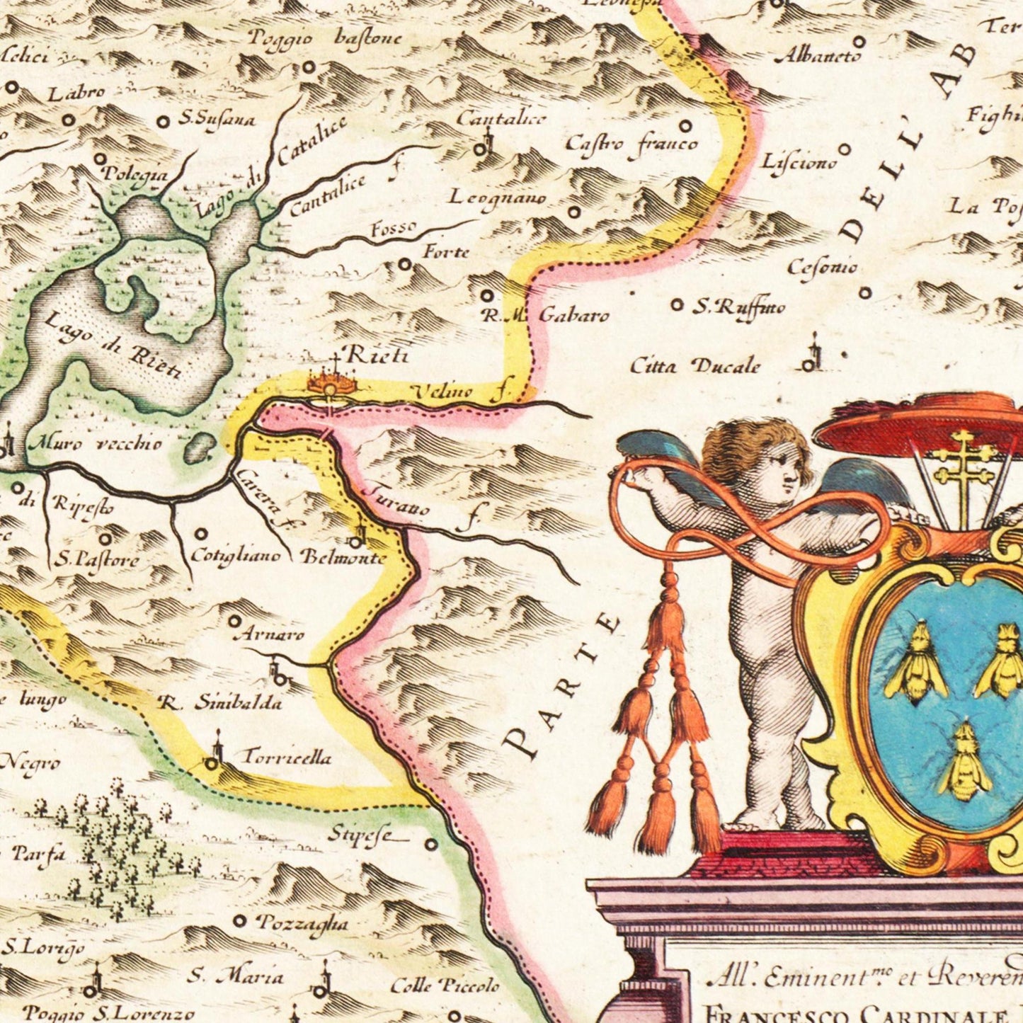 Historische Landkarte Umbrien um 1662