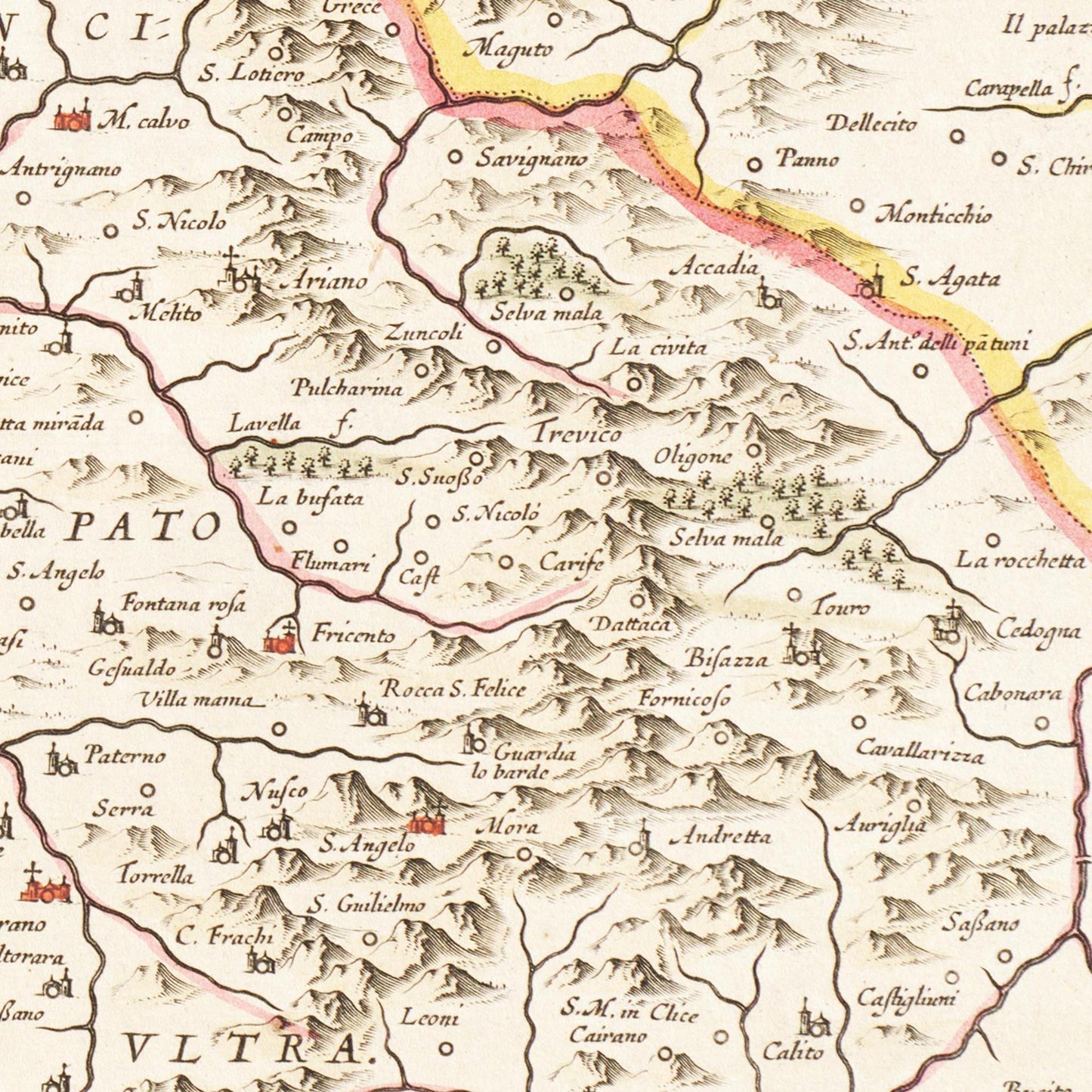 Historische Landkarte Molise um 1630