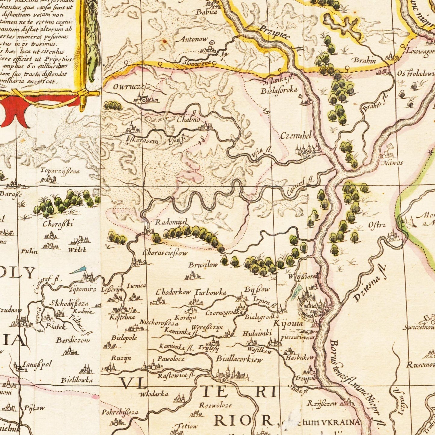 Historische Landkarte Litauen um 1635
