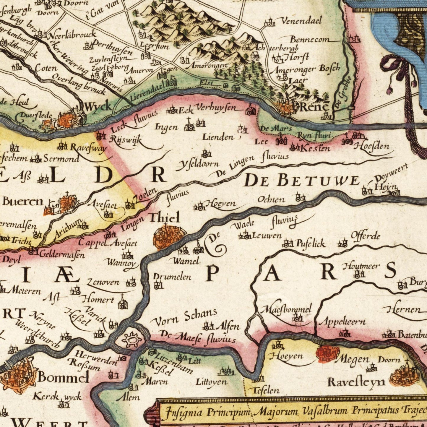 Historische Landkarte Provinz Utrecht um 1617