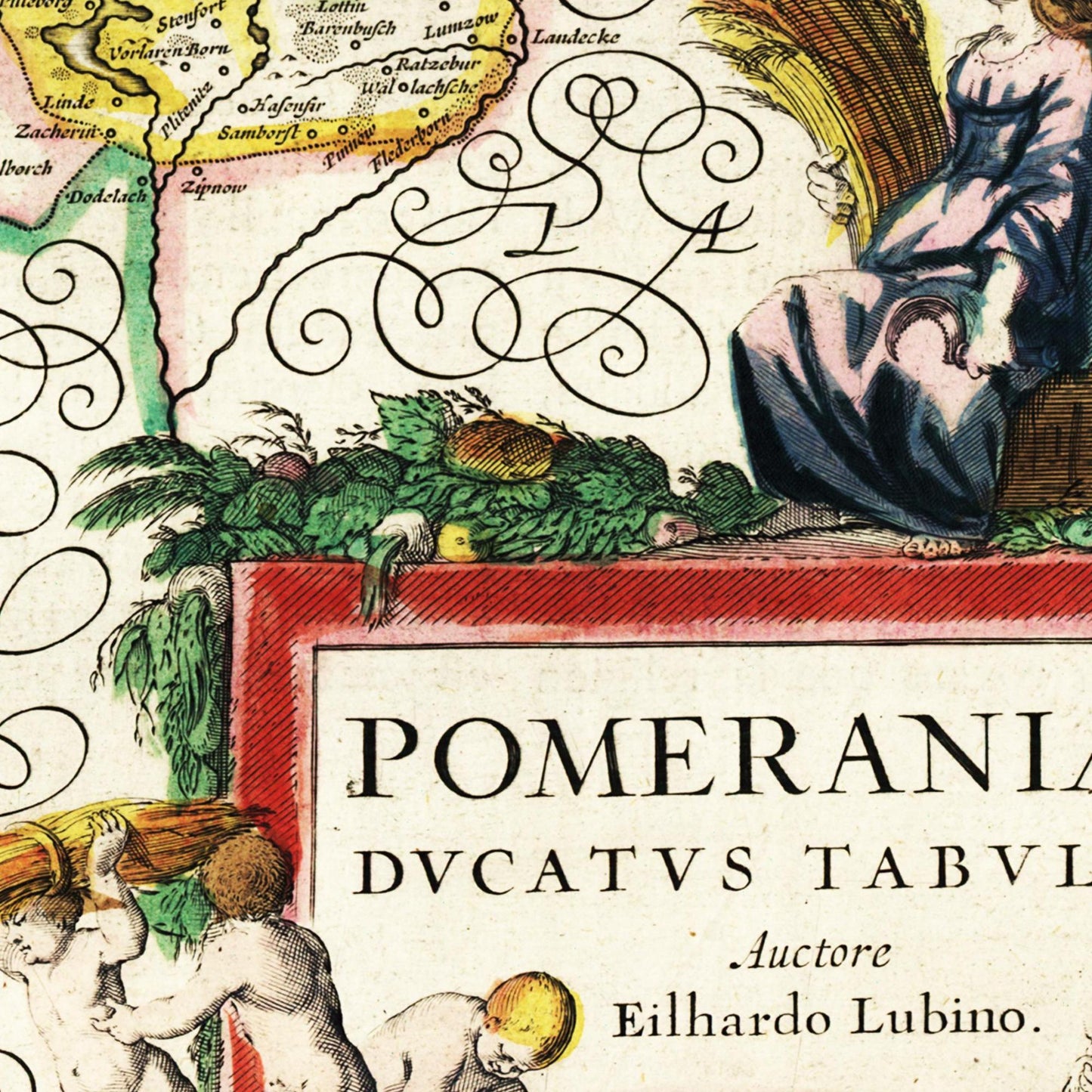 Historische Landkarte Pommern um 1647
