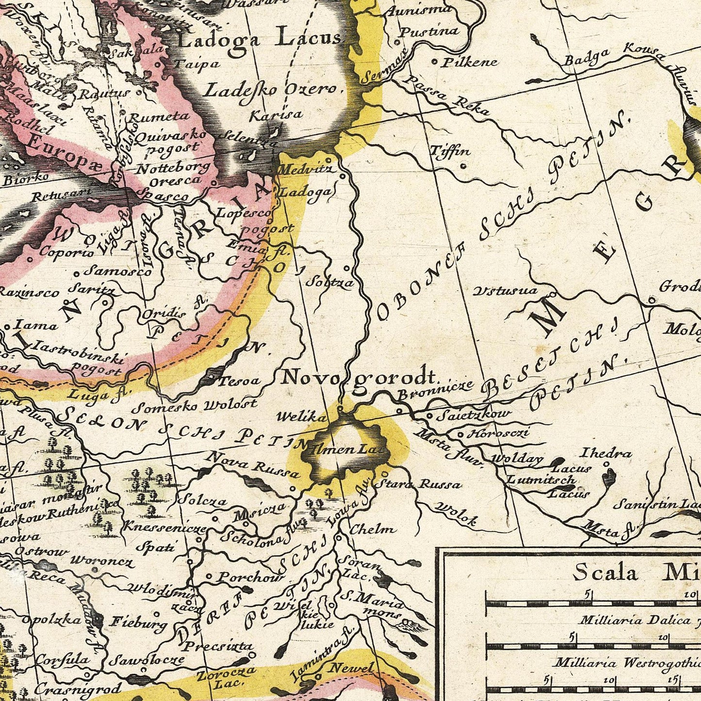 Historische Landkarte Skandinavien um 1680