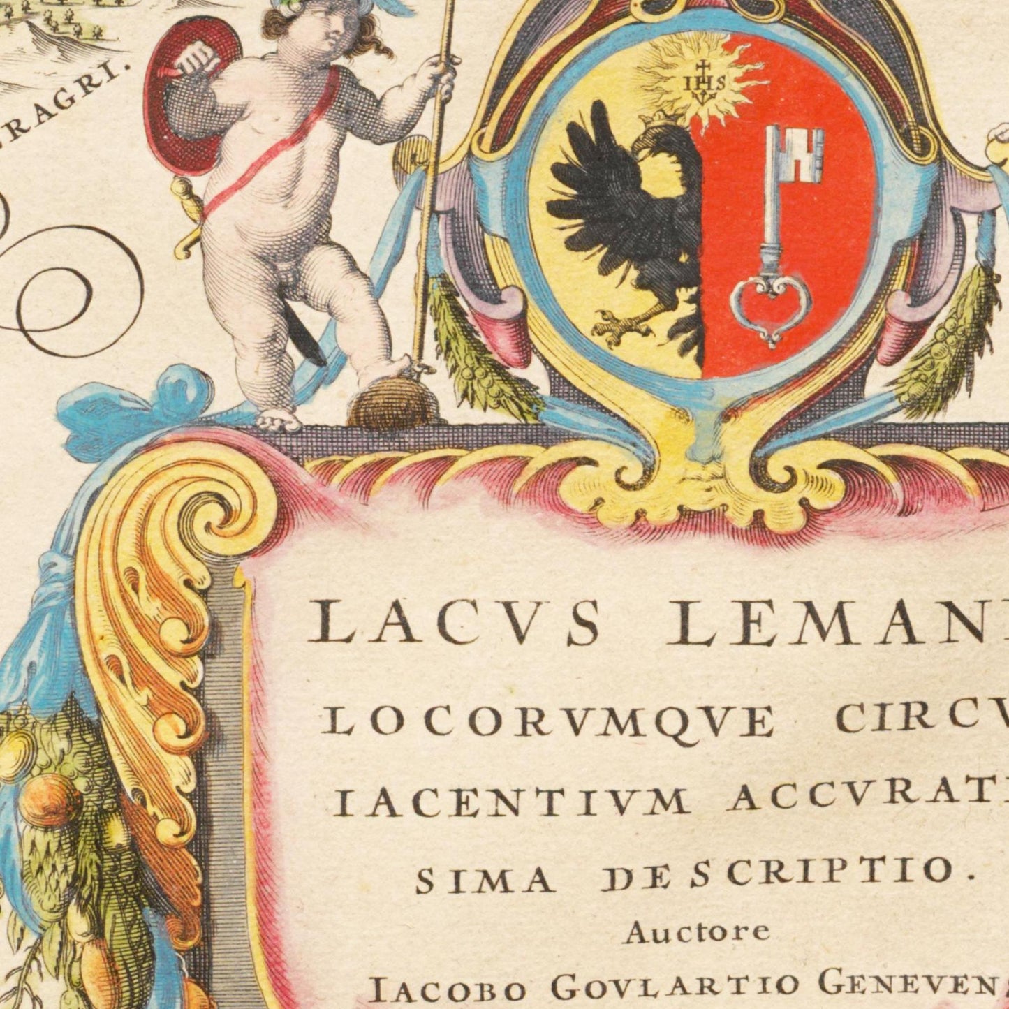 Historische Landkarte Genfer See um 1635