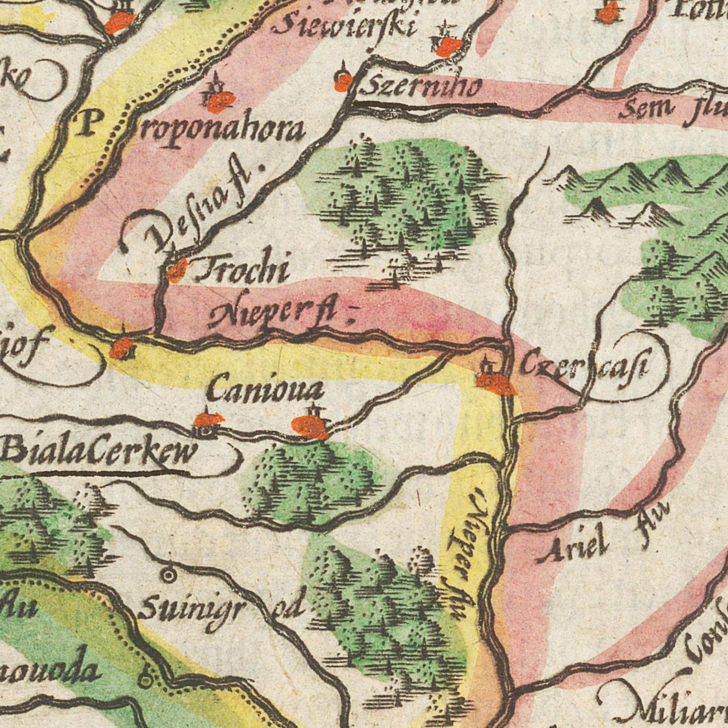 Historische Landkarte Litauen um 1609