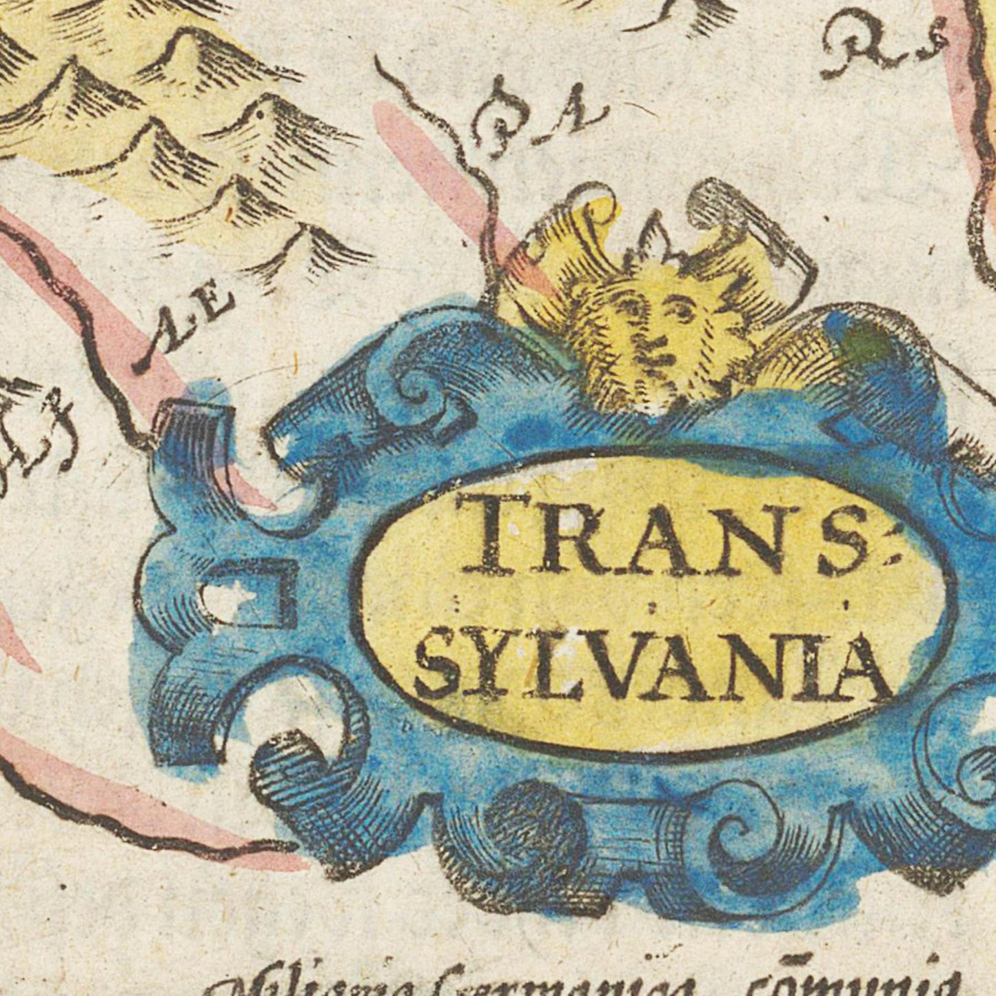 Historische Landkarte Transilvanien um 1609