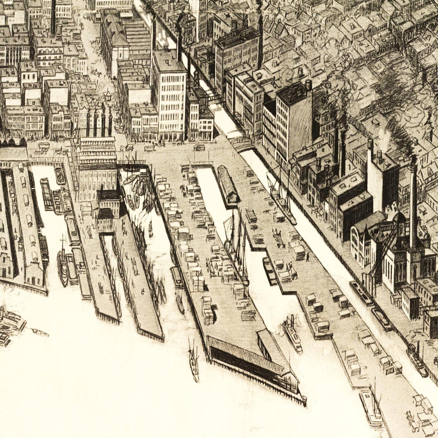 Historische Stadtansicht Baltimore um 1911