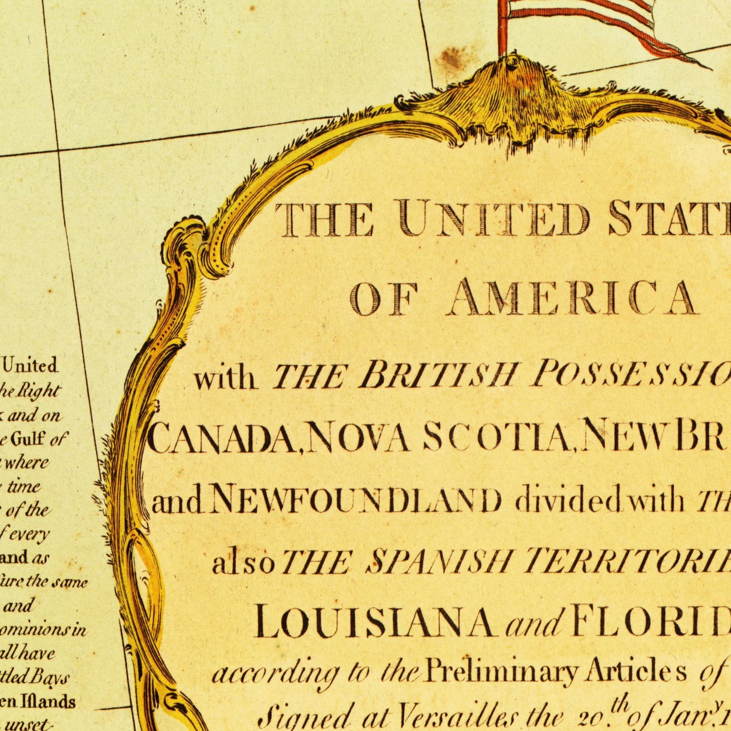 Historische Landkarte USA um 1700