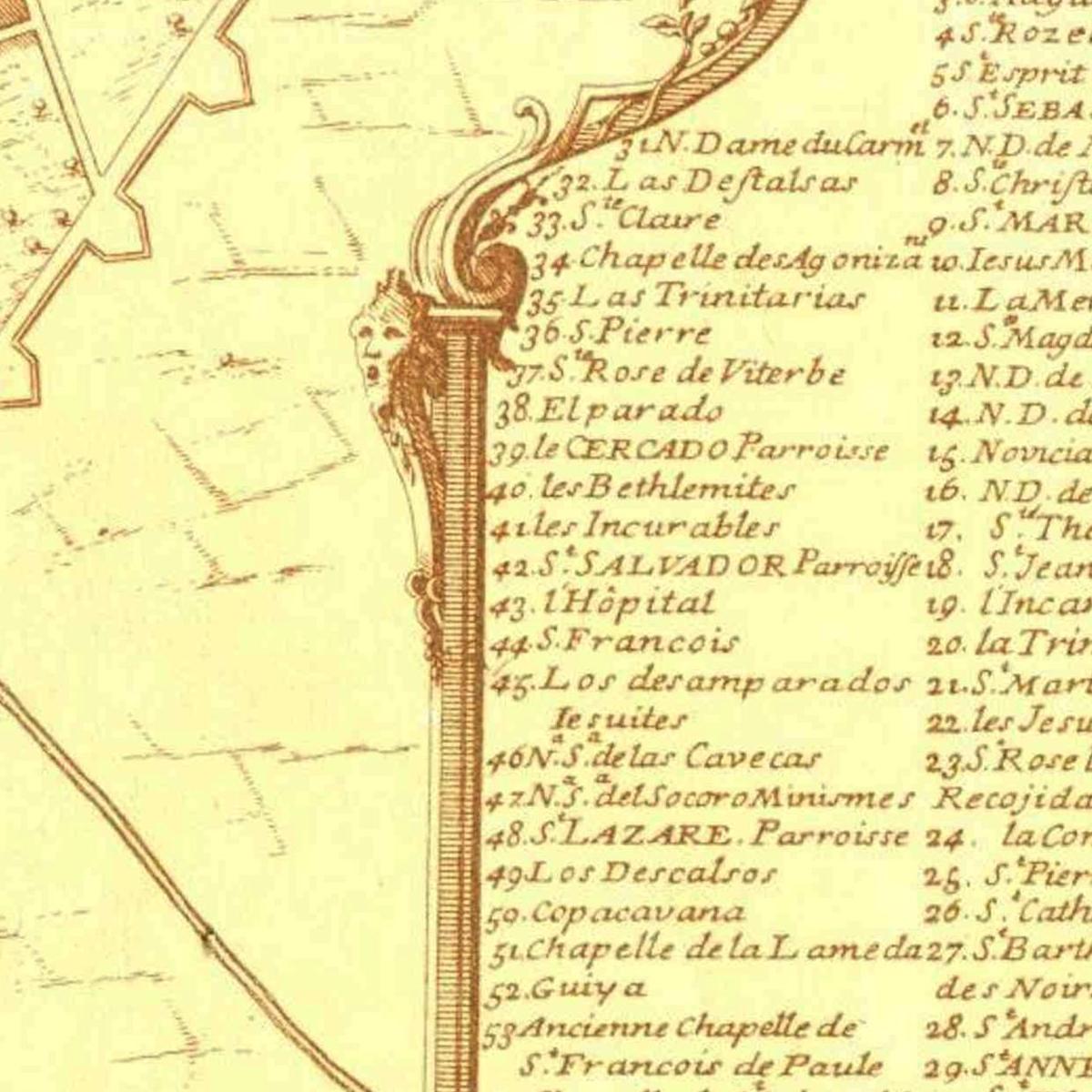 Historischer Stadtplan Lima um 1717