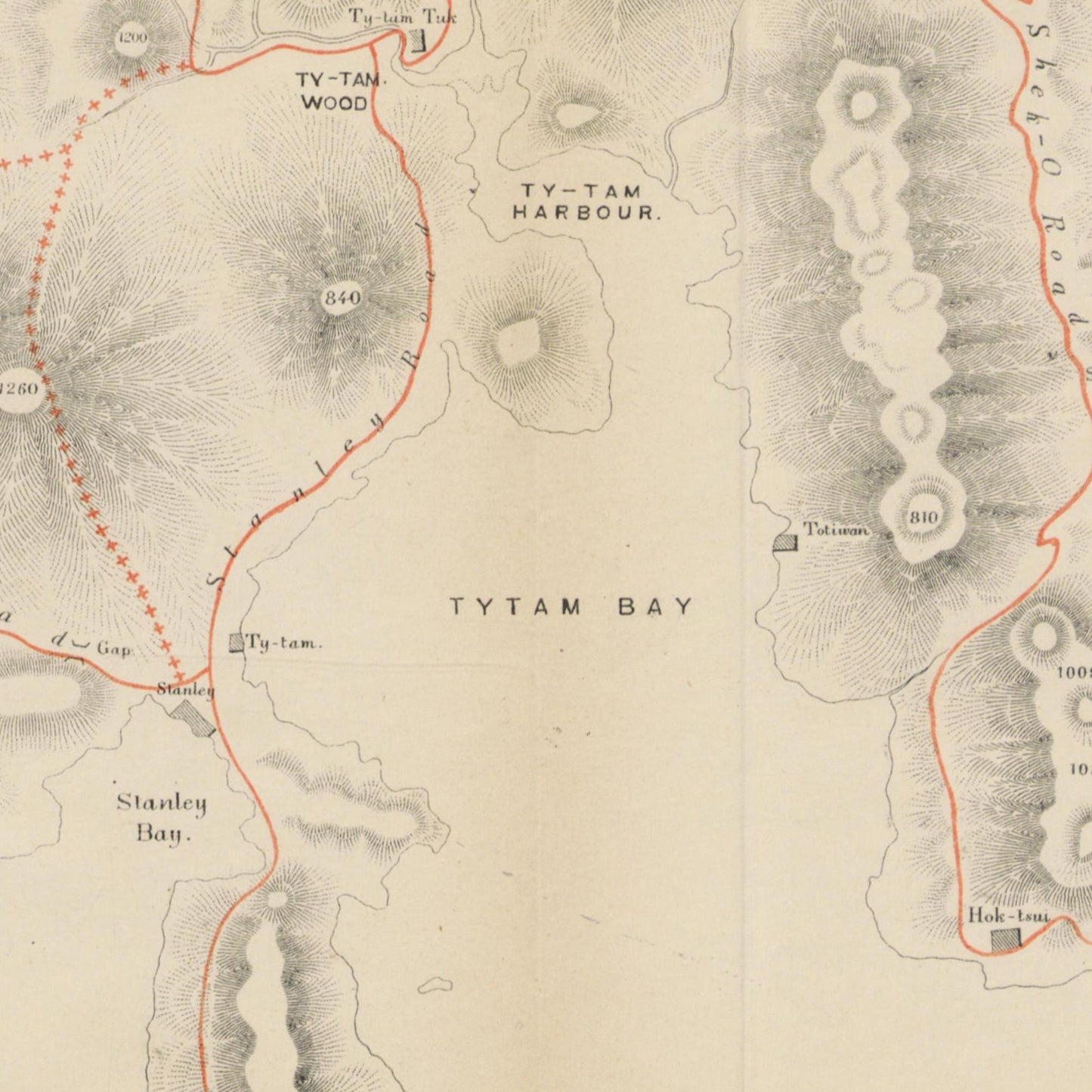 Historischer Stadtplan Hongkong um 1897