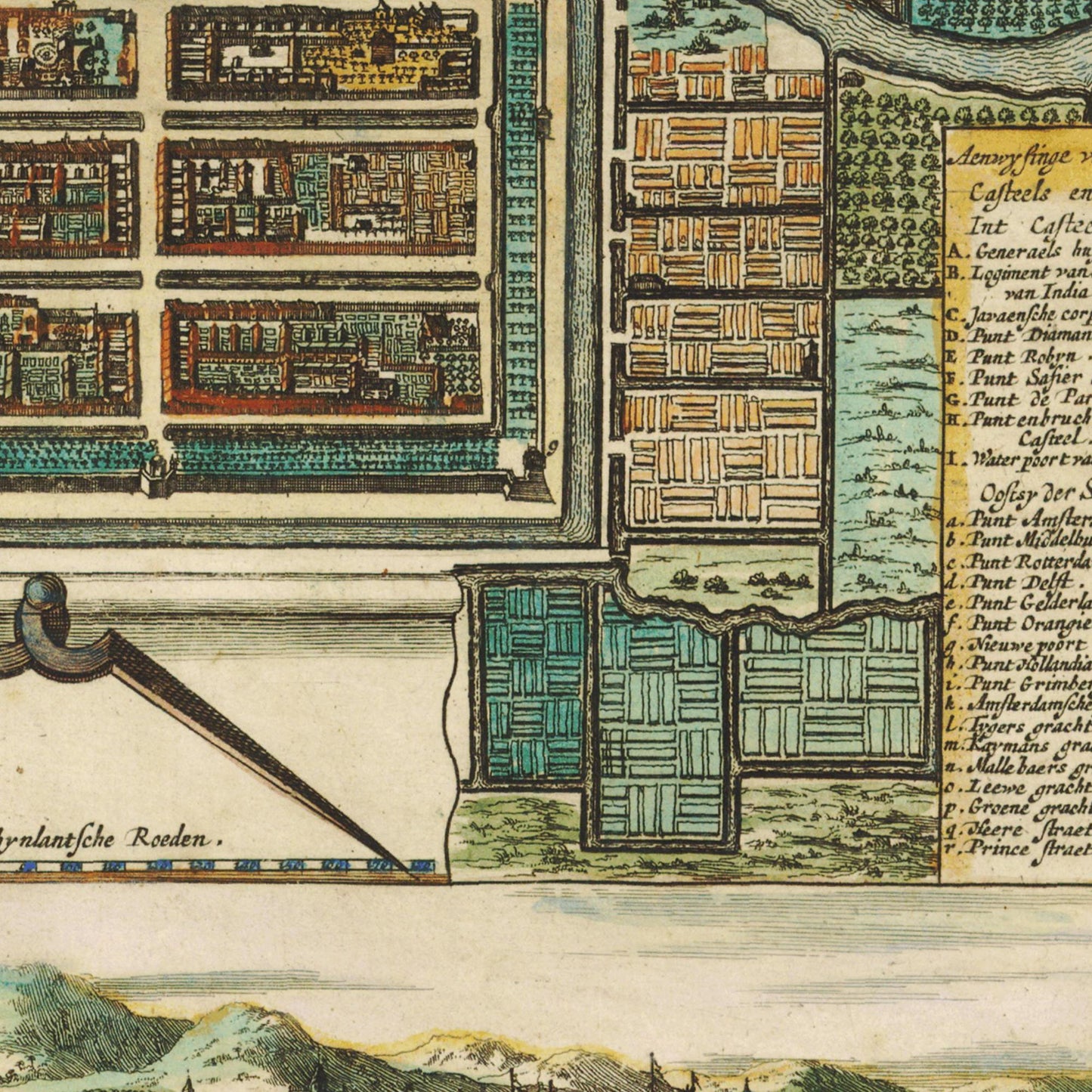 Historischer Stadtplan Jakarta um 1669