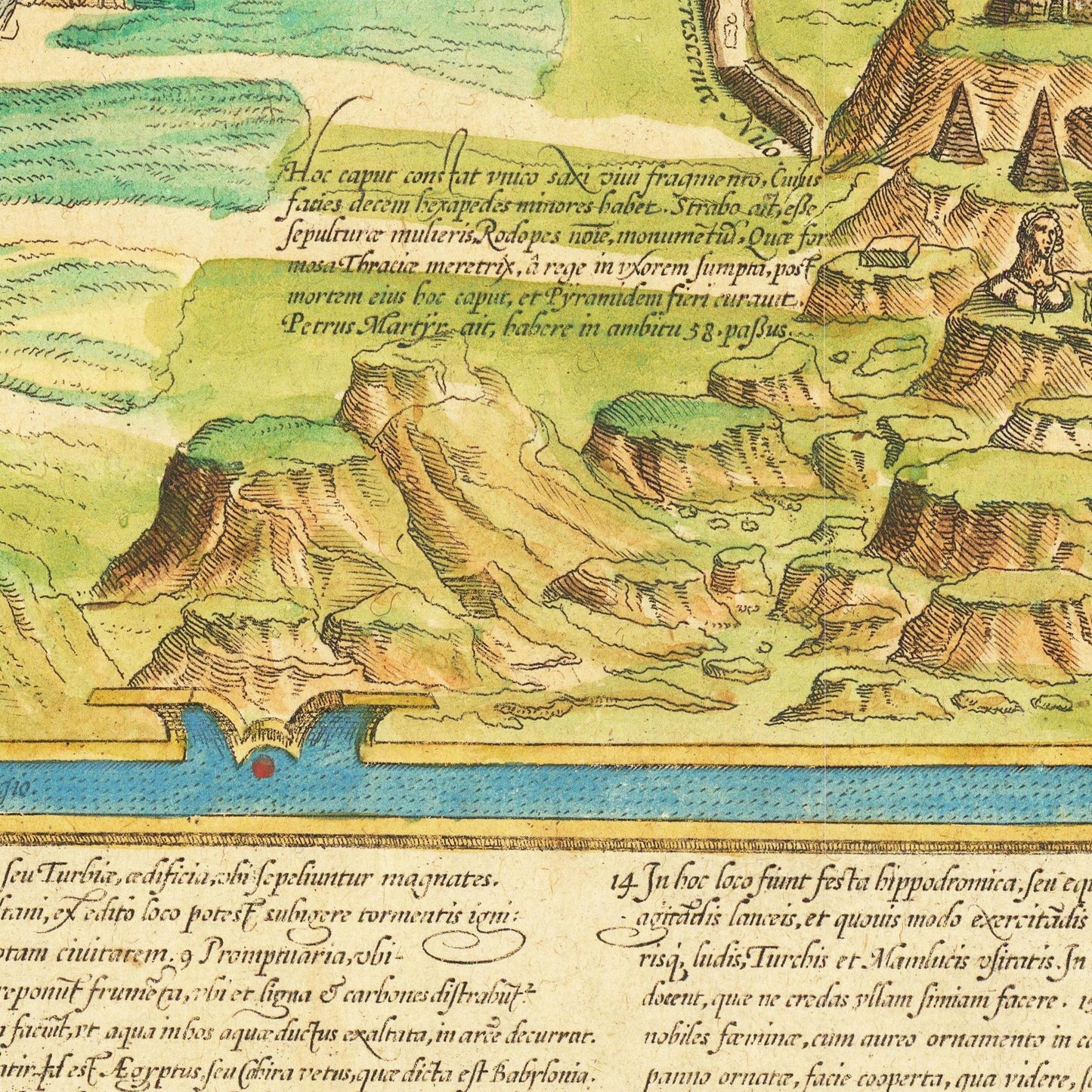 Historischer Stadtplan Kairo um 1572