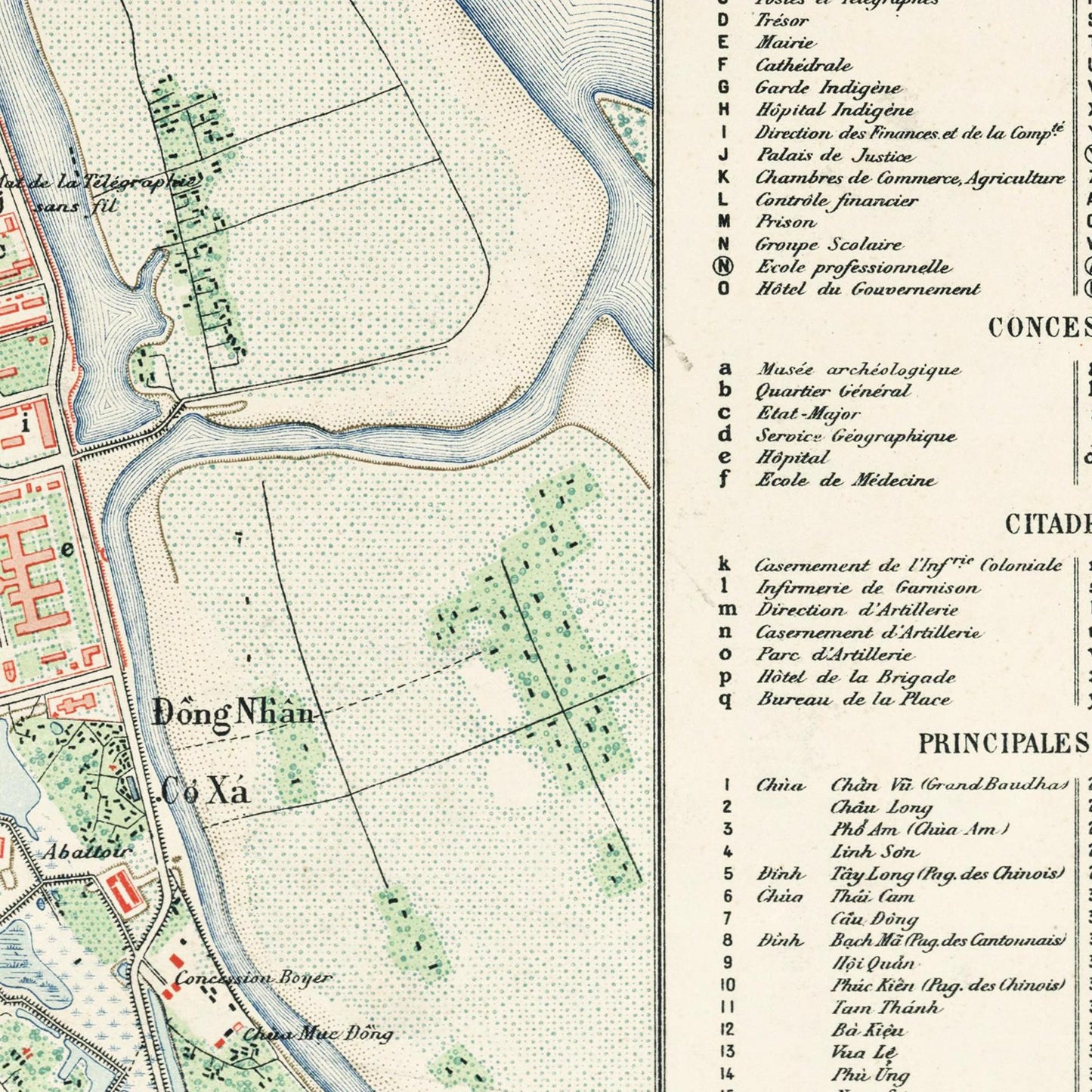 Historischer Stadtplan Hanoi um 1911