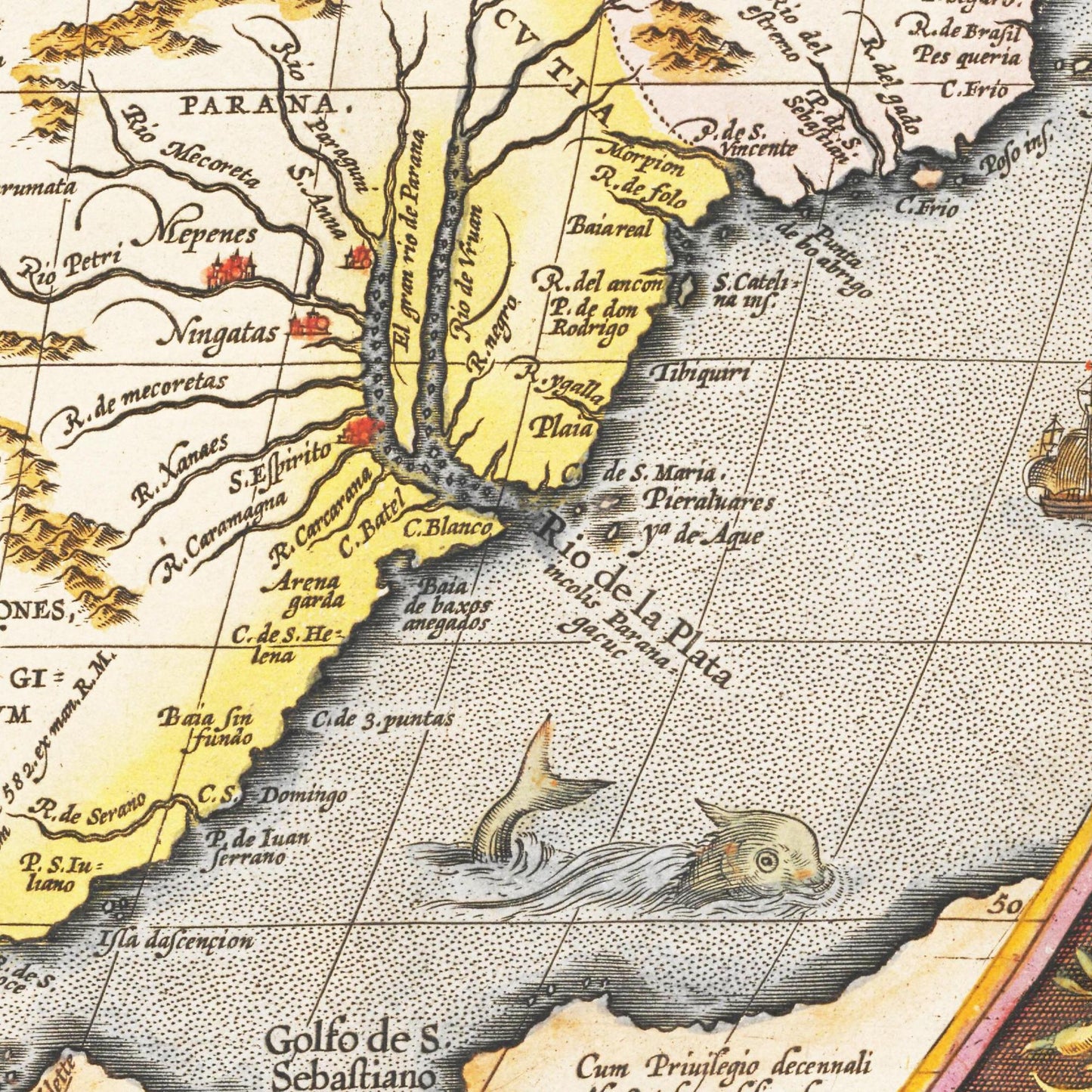 Historische Landkarte Amerika um 1609
