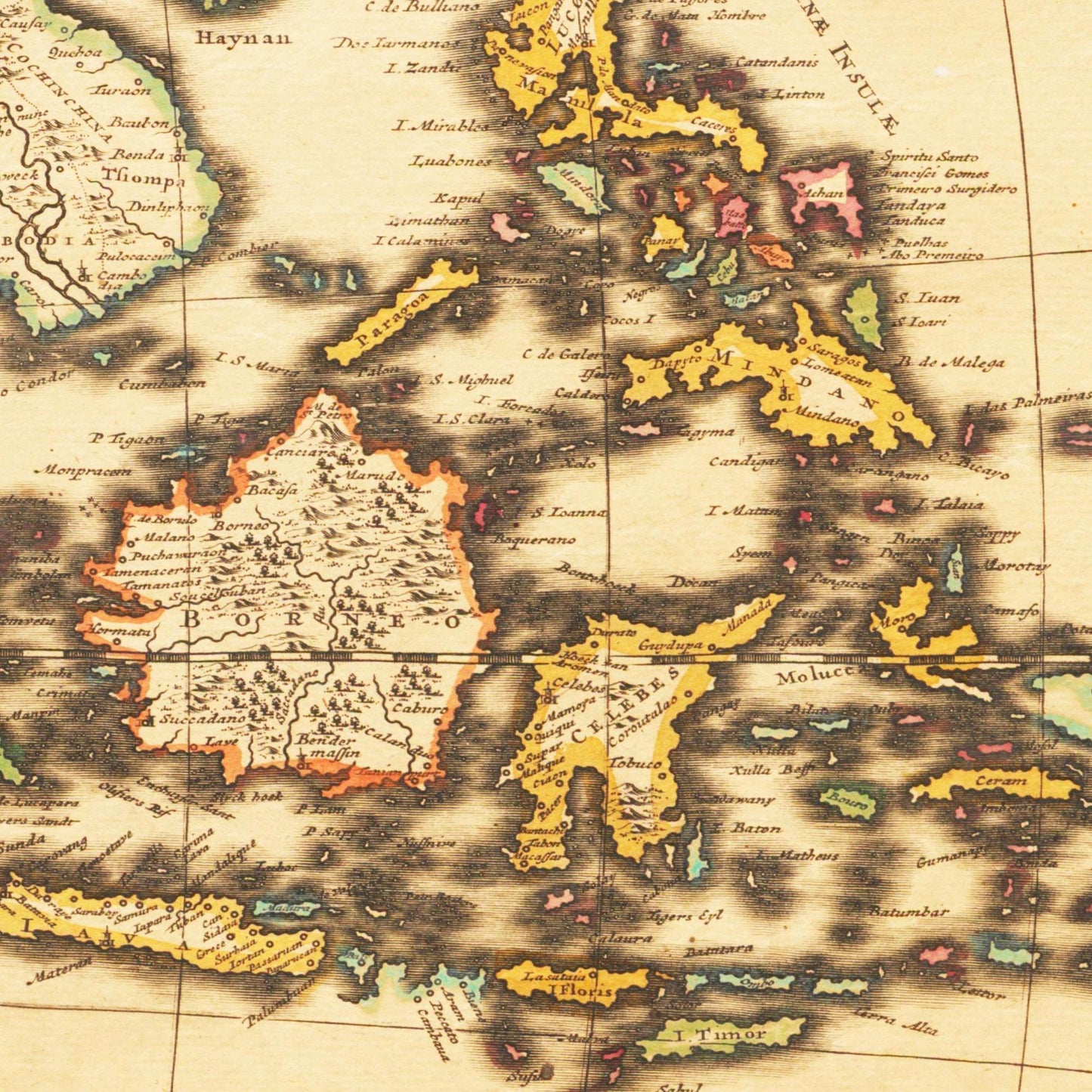 Historische Landkarte Asien um 1694