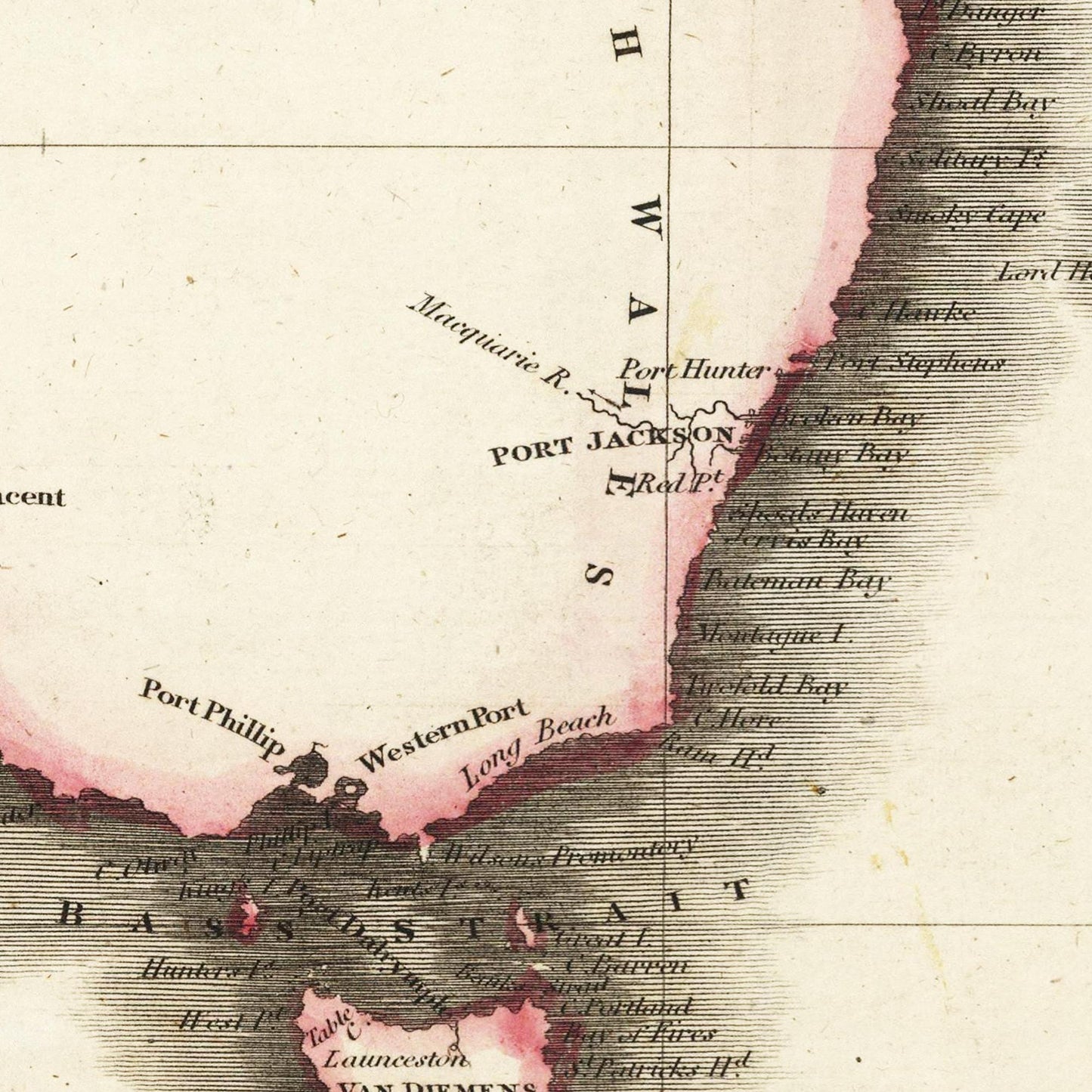 Historische Landkarte Australien um 1817