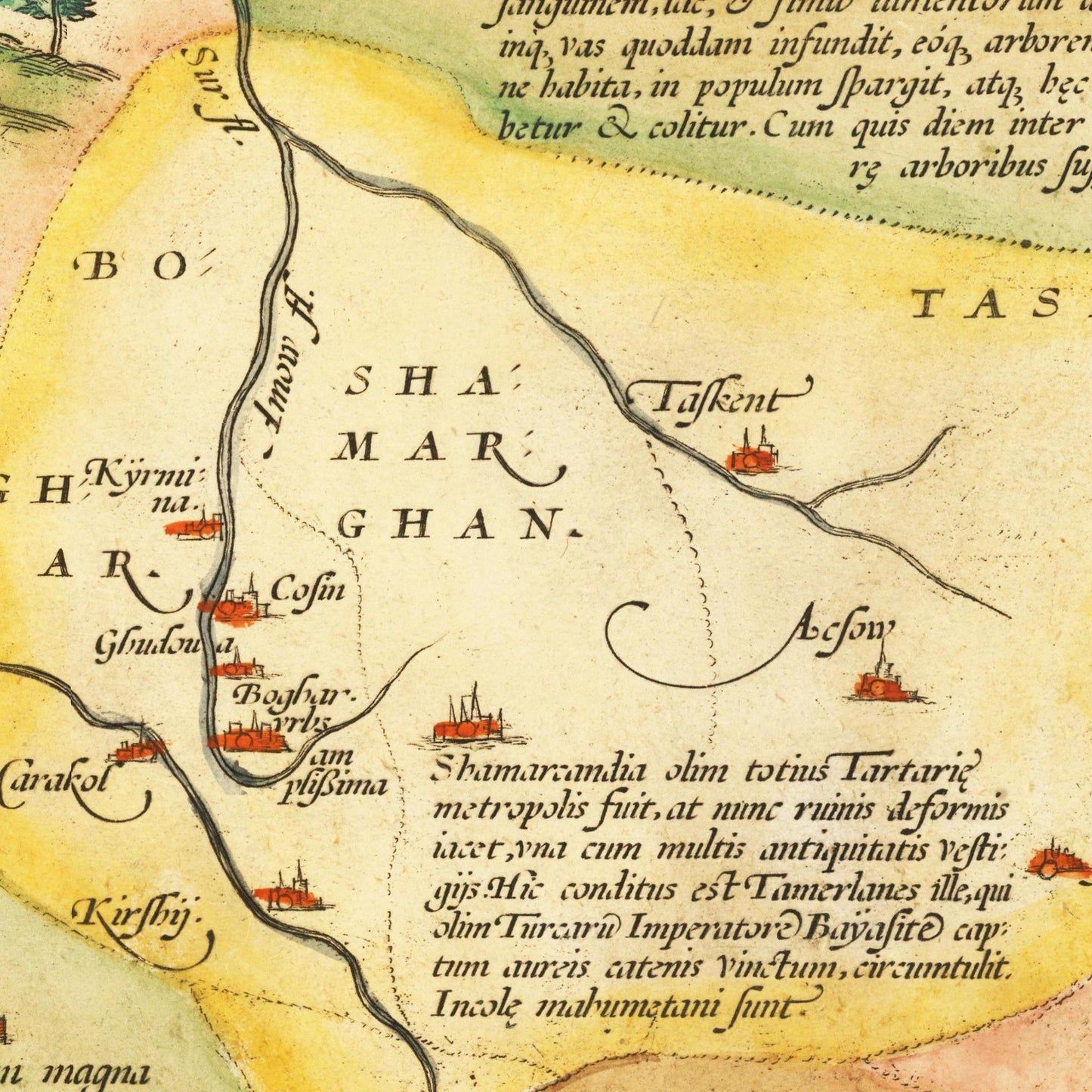 Historische Landkarte Russland um 1580