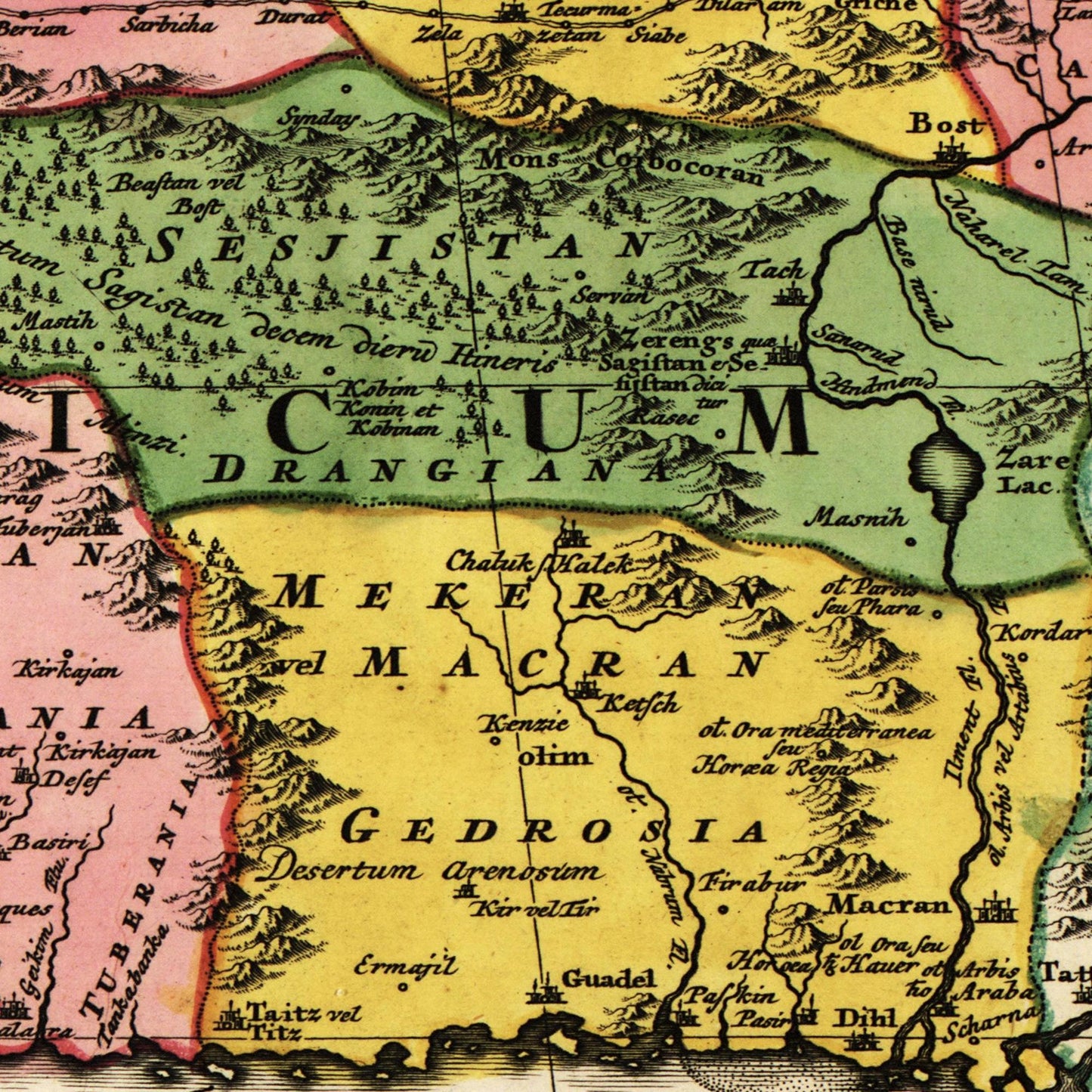 Historische Landkarte Persien um 1750