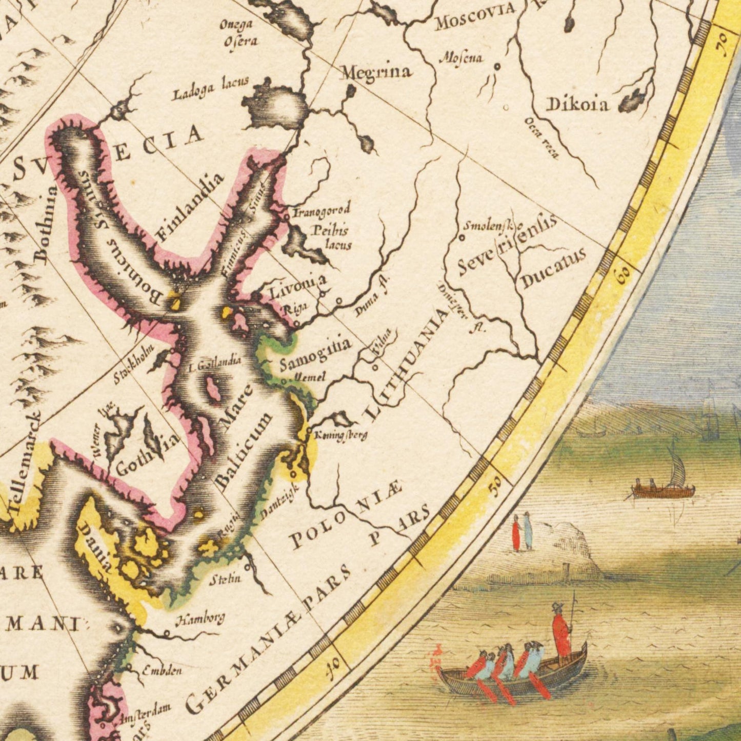 Historische Landkarte Arktis um 1694