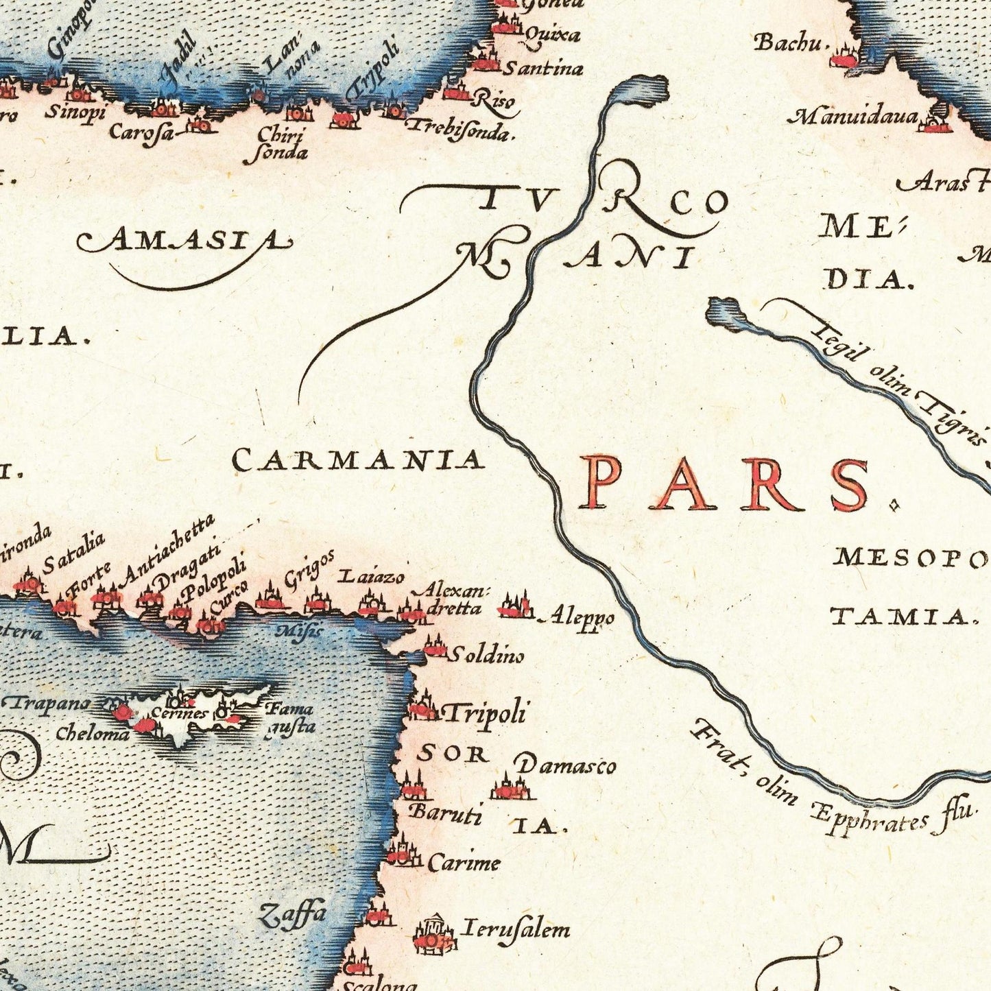 Historische Europakarte um 1570