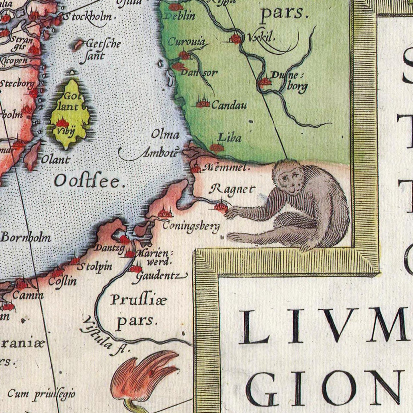 Historische Landkarte Nordeuropa um 1580