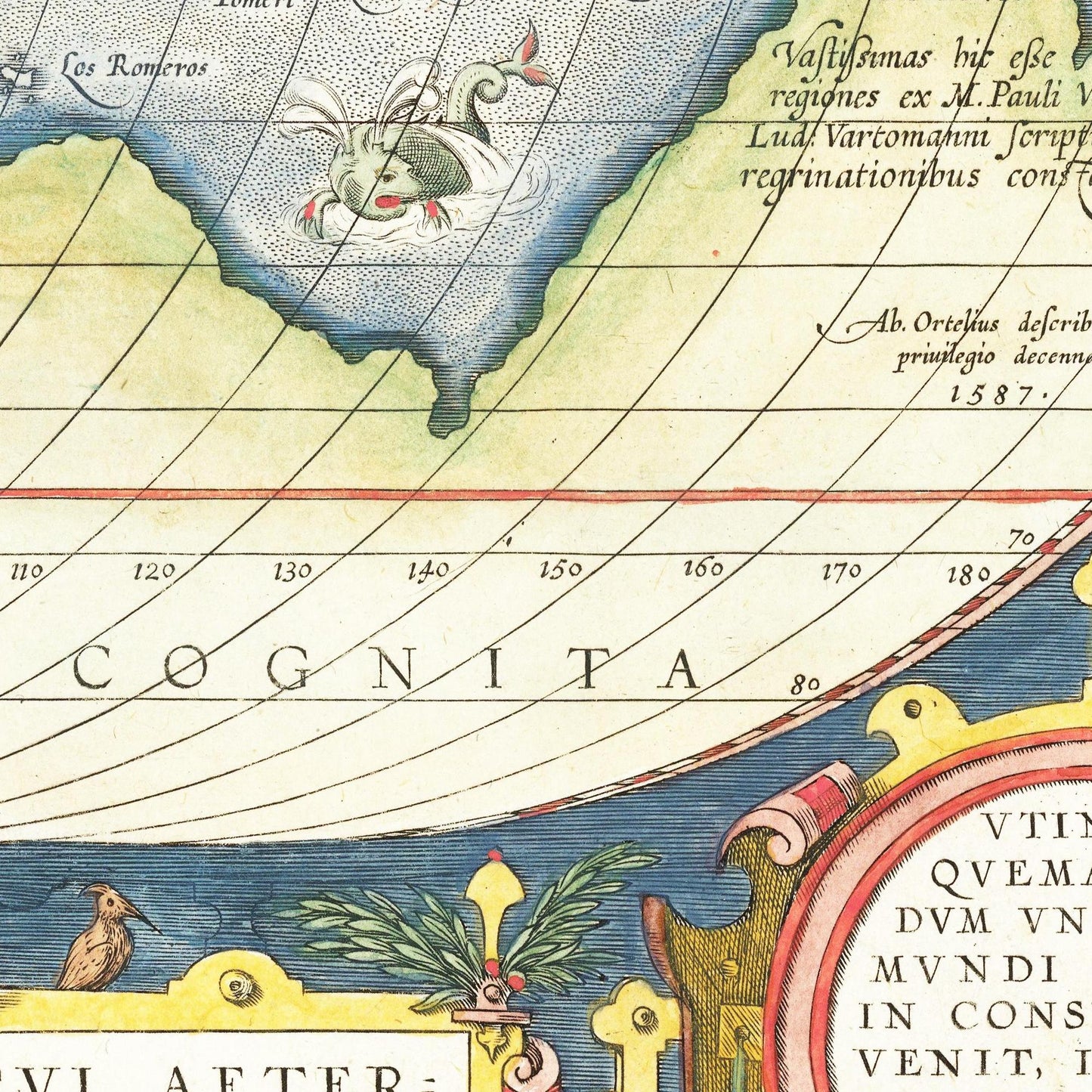 Historische Weltkarte um 1570
