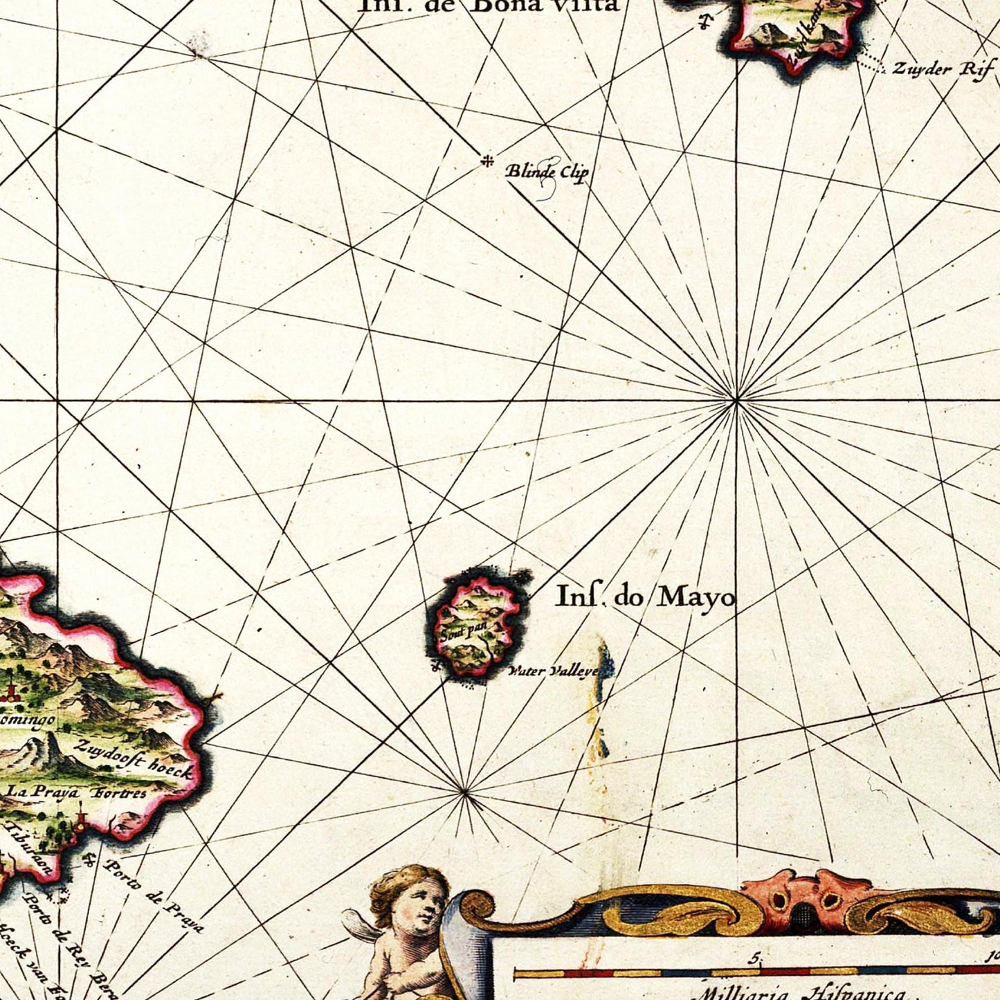 Historische Landkarte Kapverden um 1690