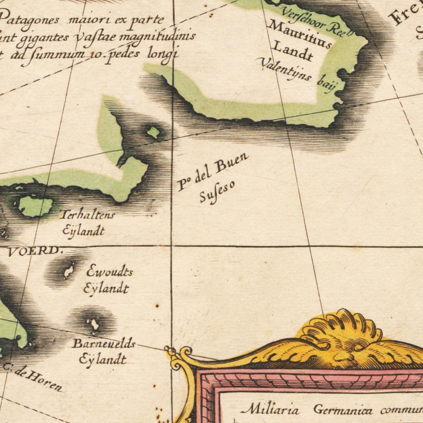 Historische Landkarte Kap Hoorn um 1635