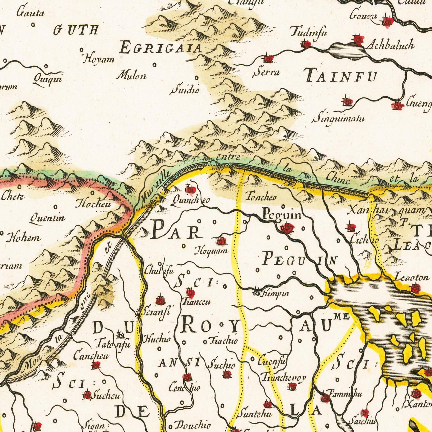 Historische Landkarte Tartarien um 1654