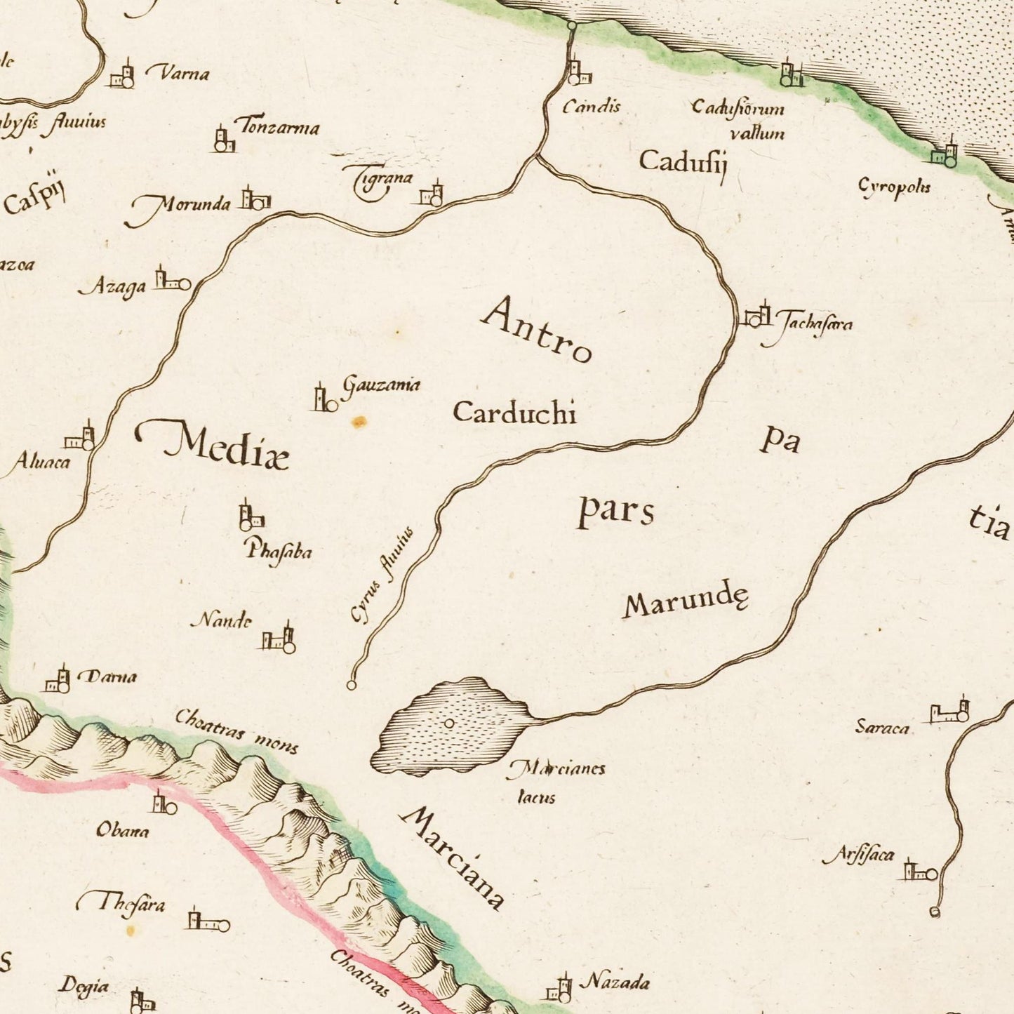 Historische Landkarte Kaukasus um 1704