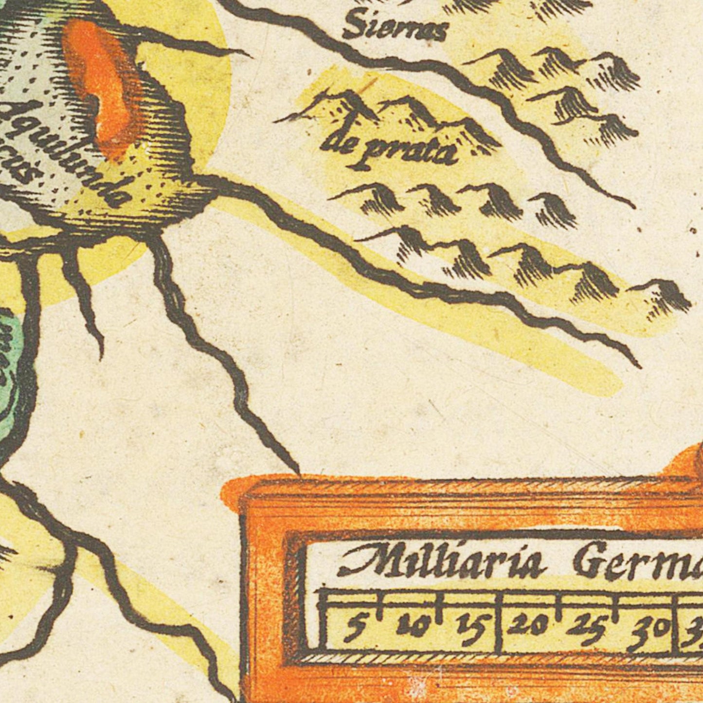 Historische Landkarte Kongo um 1609